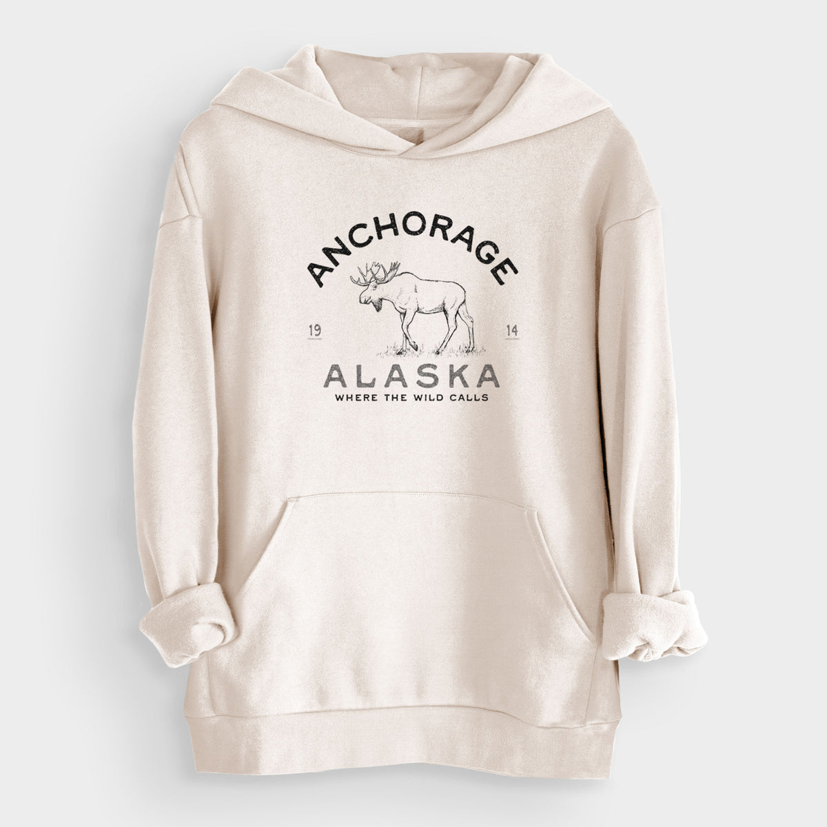 Anchorage Alaska Moose  - Bodega Midweight Hoodie