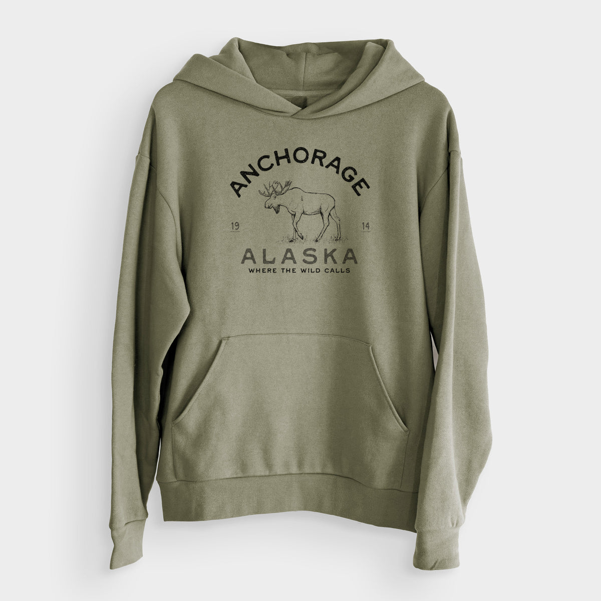 Anchorage Alaska Moose  - Bodega Midweight Hoodie