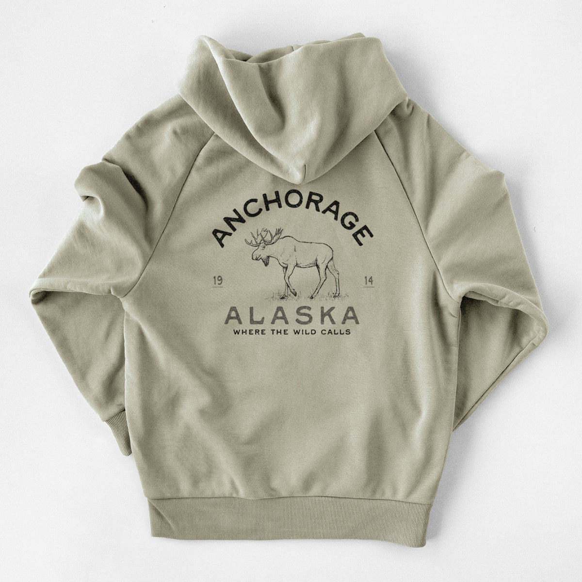 Anchorage Alaska Moose - UltraLuxe Heavyweight French Terry Hoodie