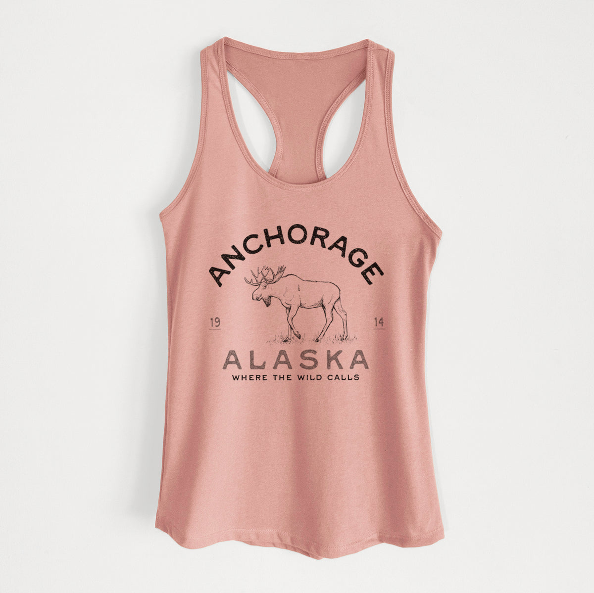 Anchorage Alaska Moose - Women&#39;s Racerback Tanktop