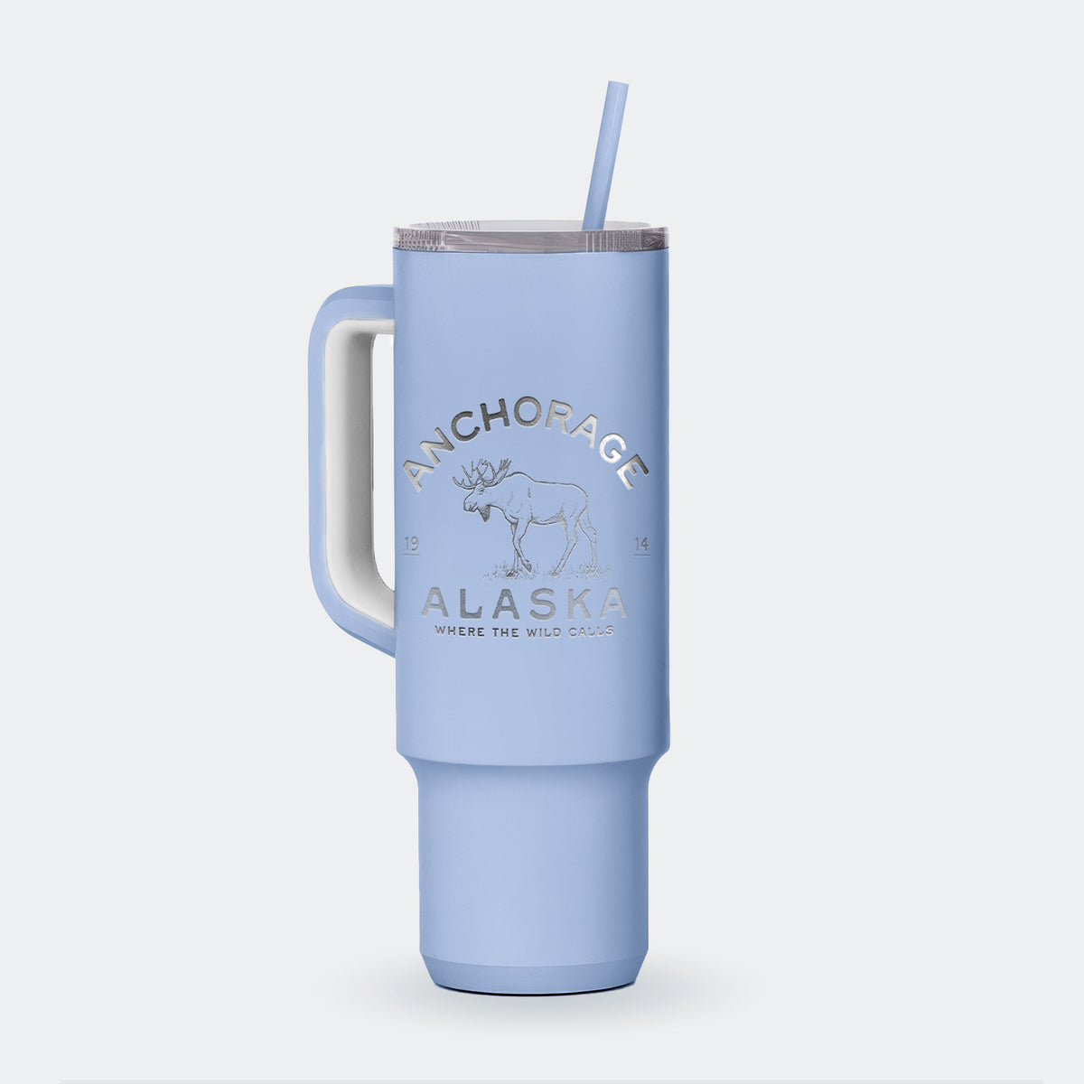 Anchorage Alaska Moose - 40oz Skinny Recharge Tumbler