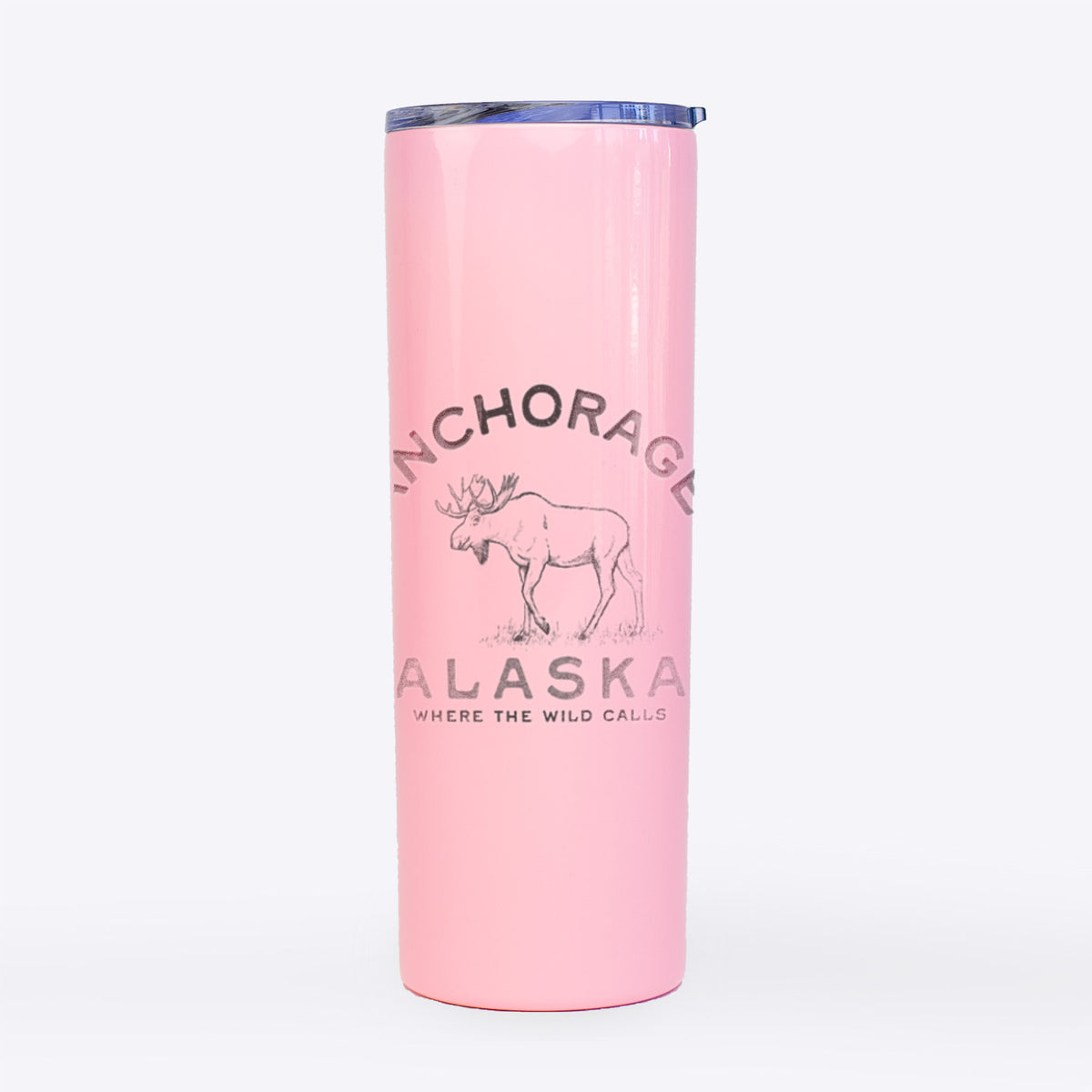 Anchorage Alaska Moose - 20oz Skinny Tumbler