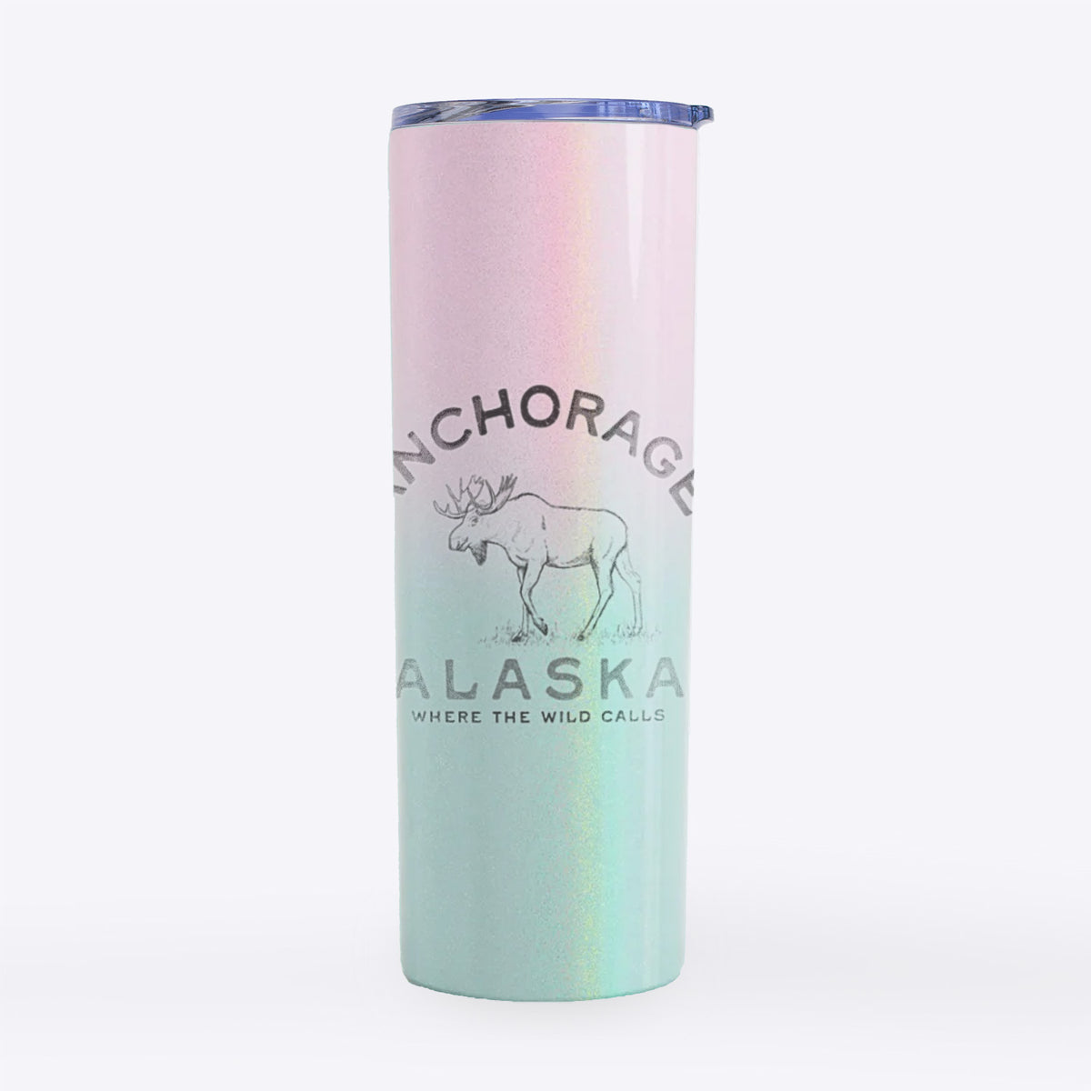 Anchorage Alaska Moose - 20oz Skinny Tumbler