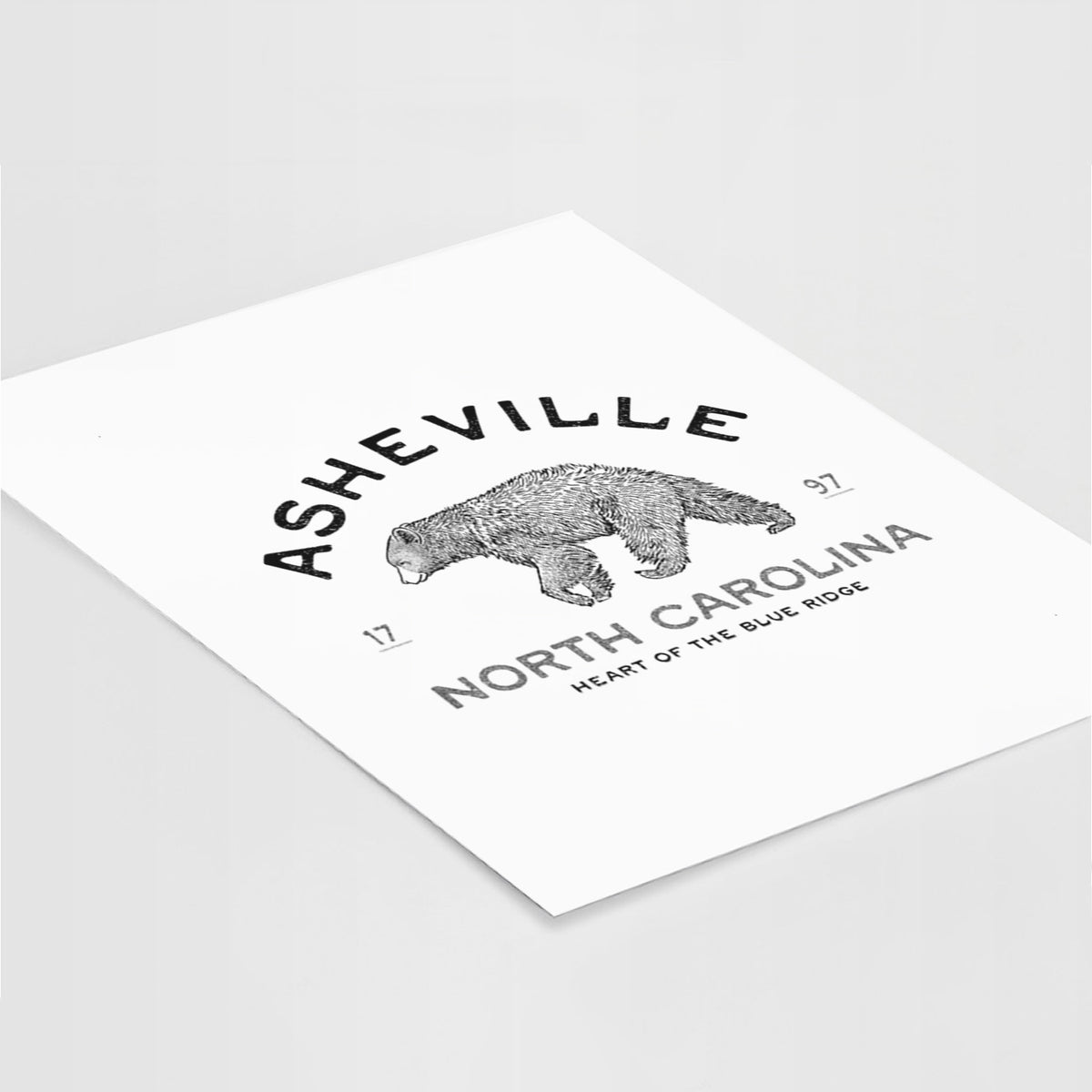 Asheville North Carolina - Black Bear - Fine Art Print
