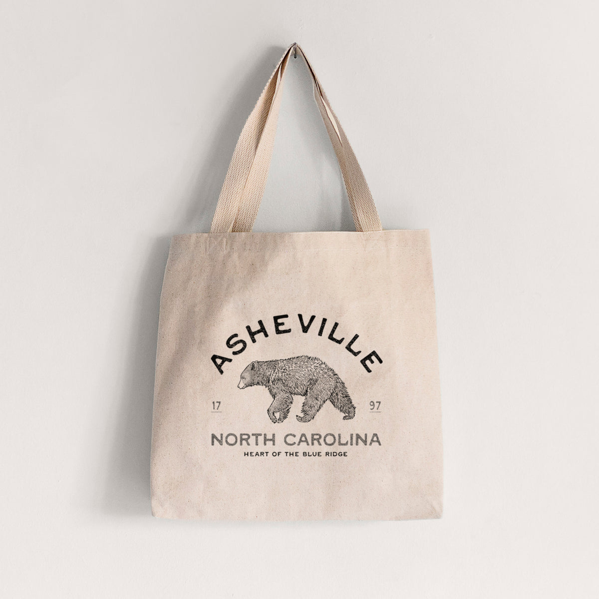Asheville North Carolina - Black Bear - Tote Bag