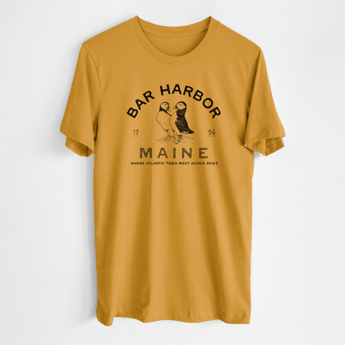 Bar Harbor Maine - Atlantic Puffins - Lightweight 100% Cotton Unisex Crewneck