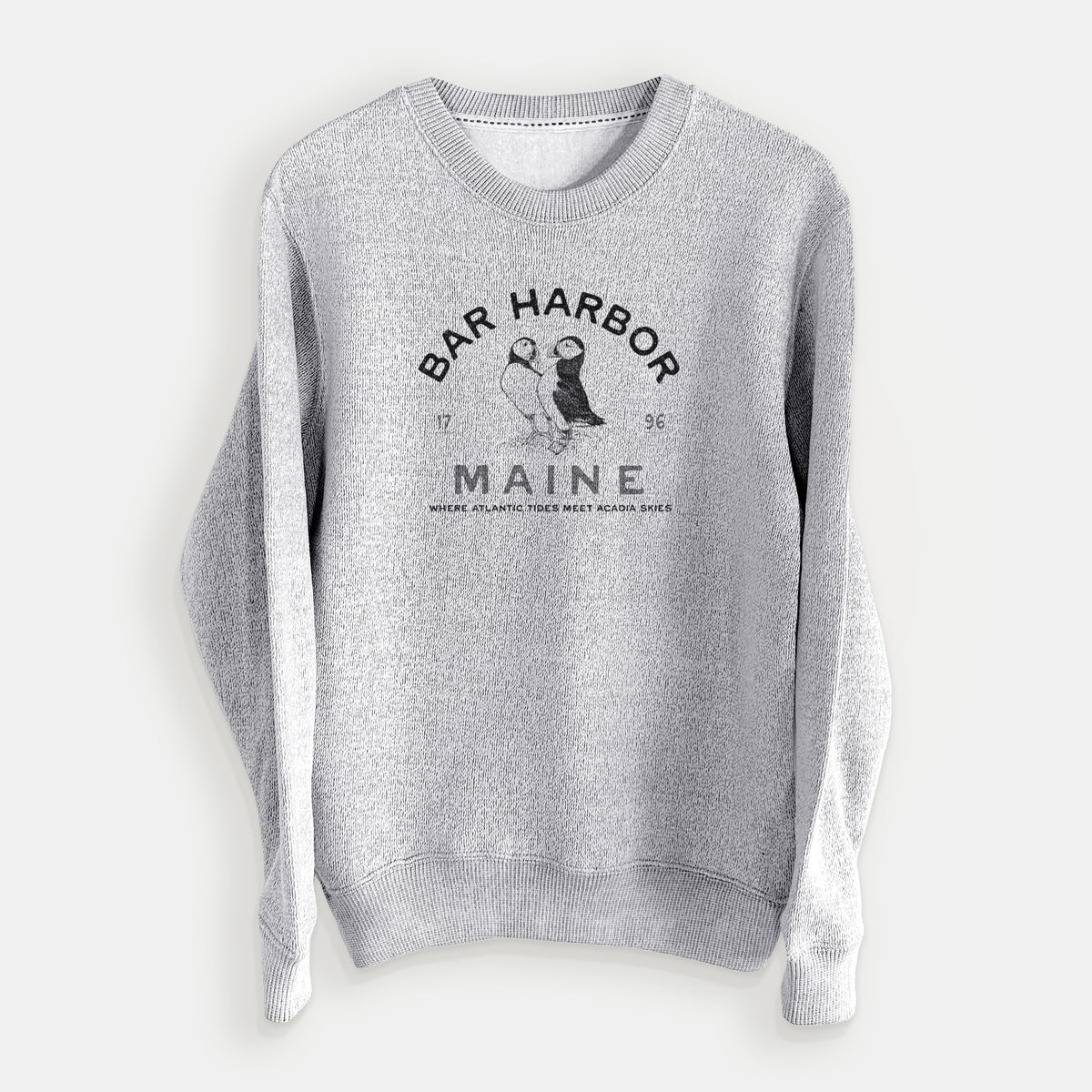 Bar Harbor Maine - Atlantic Puffins - Knit Sweatshirt