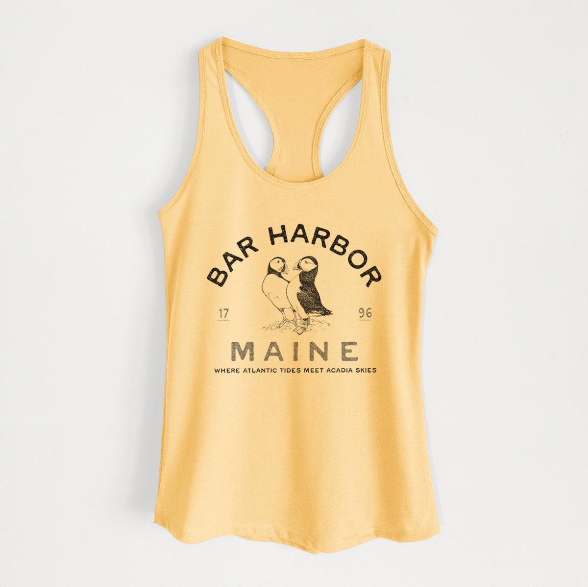 Bar Harbor Maine - Atlantic Puffins - Women's Racerback Tanktop