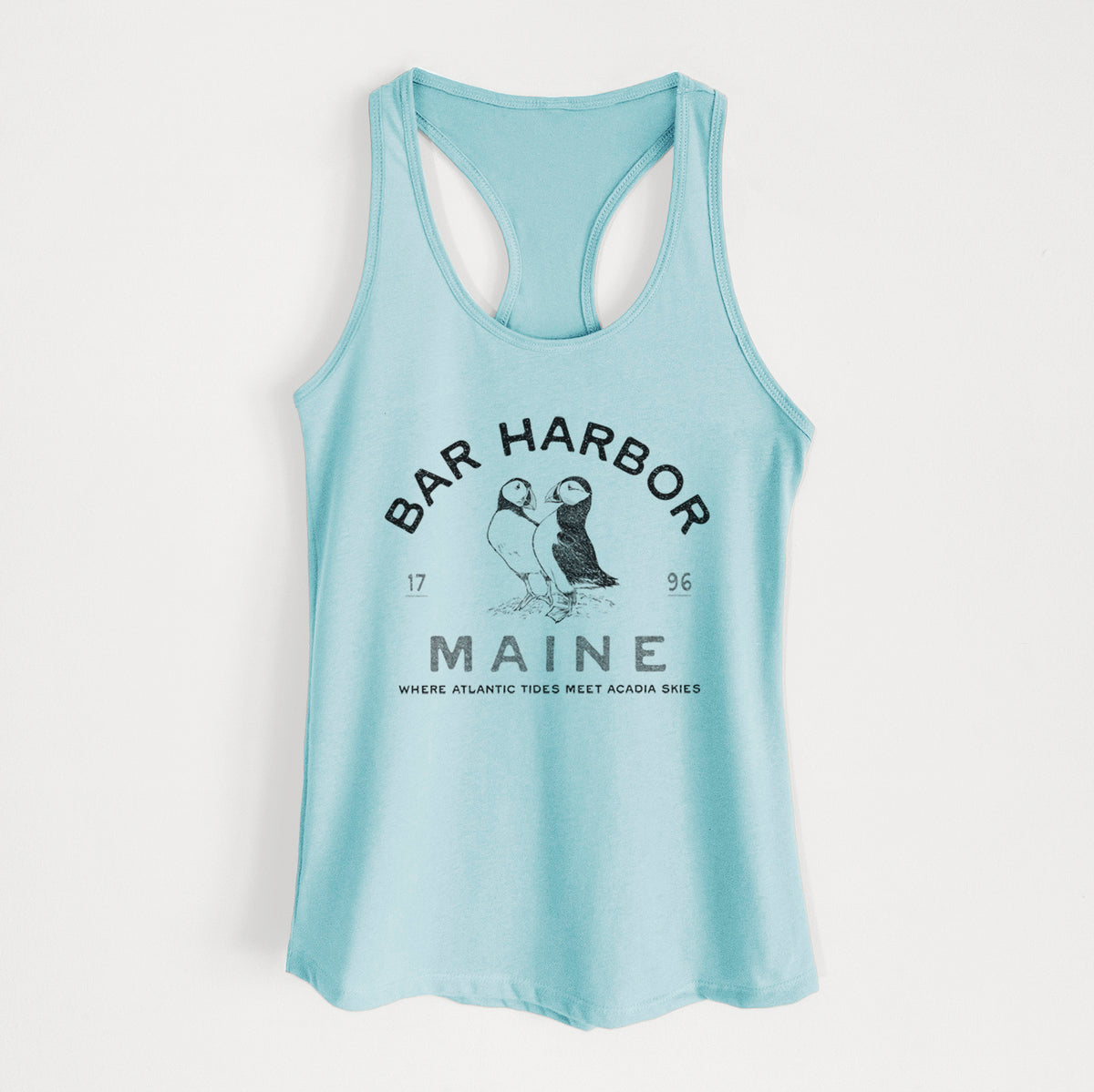 Bar Harbor Maine - Atlantic Puffins - Women's Racerback Tanktop