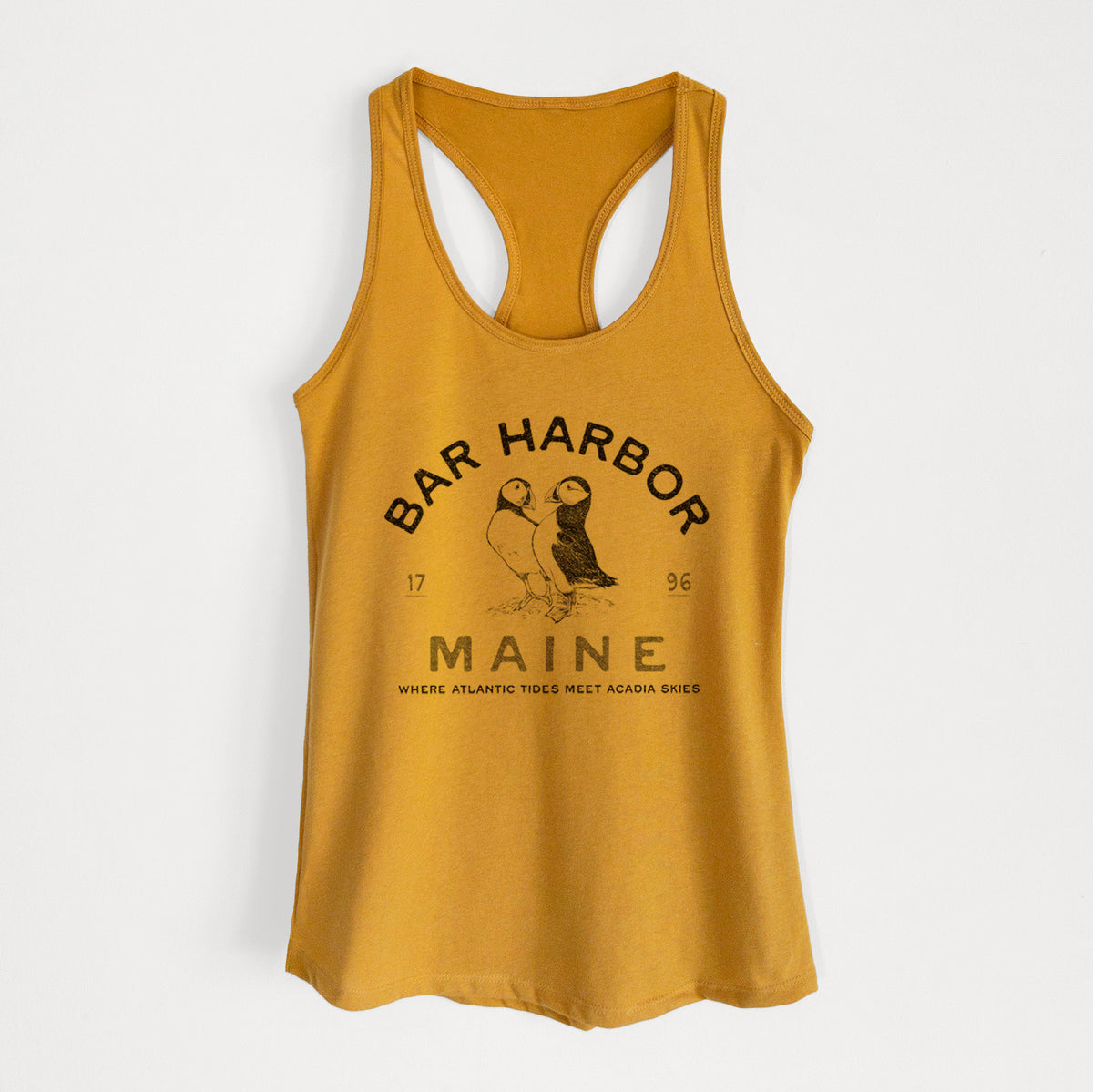 Bar Harbor Maine - Atlantic Puffins - Women's Racerback Tanktop