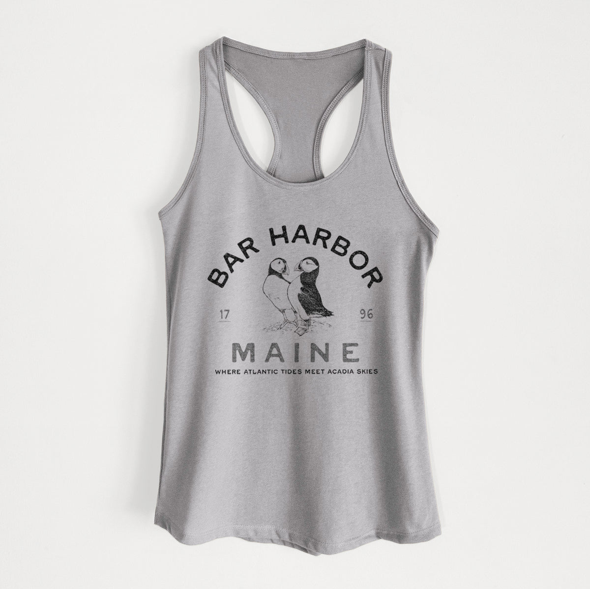 Bar Harbor Maine - Atlantic Puffins - Women's Racerback Tanktop