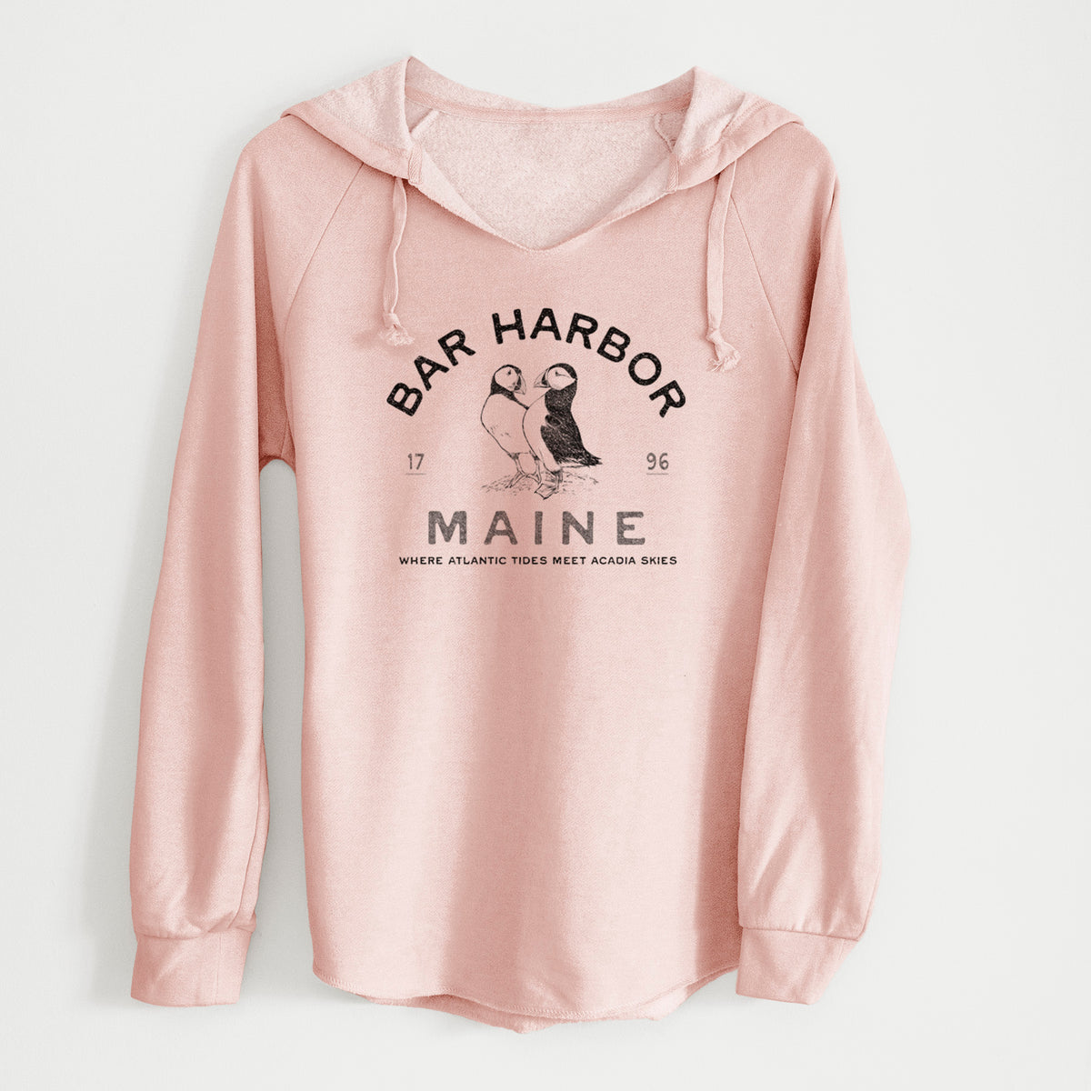 Bar Harbor Maine - Atlantic Puffins - Cali Wave Hooded Sweatshirt