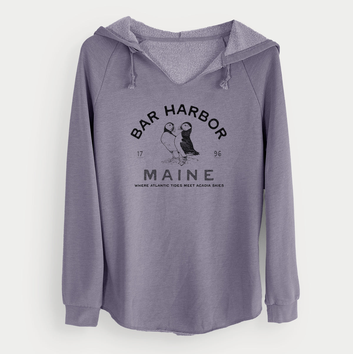 Bar Harbor Maine - Atlantic Puffins - Cali Wave Hooded Sweatshirt