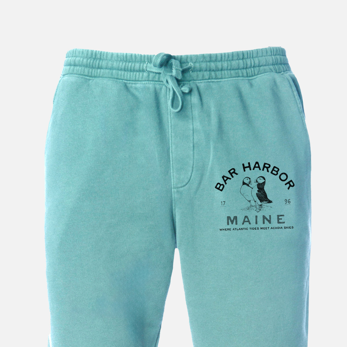 Bar Harbor Maine - Atlantic Puffins - Unisex Pigment Dyed Sweatpants