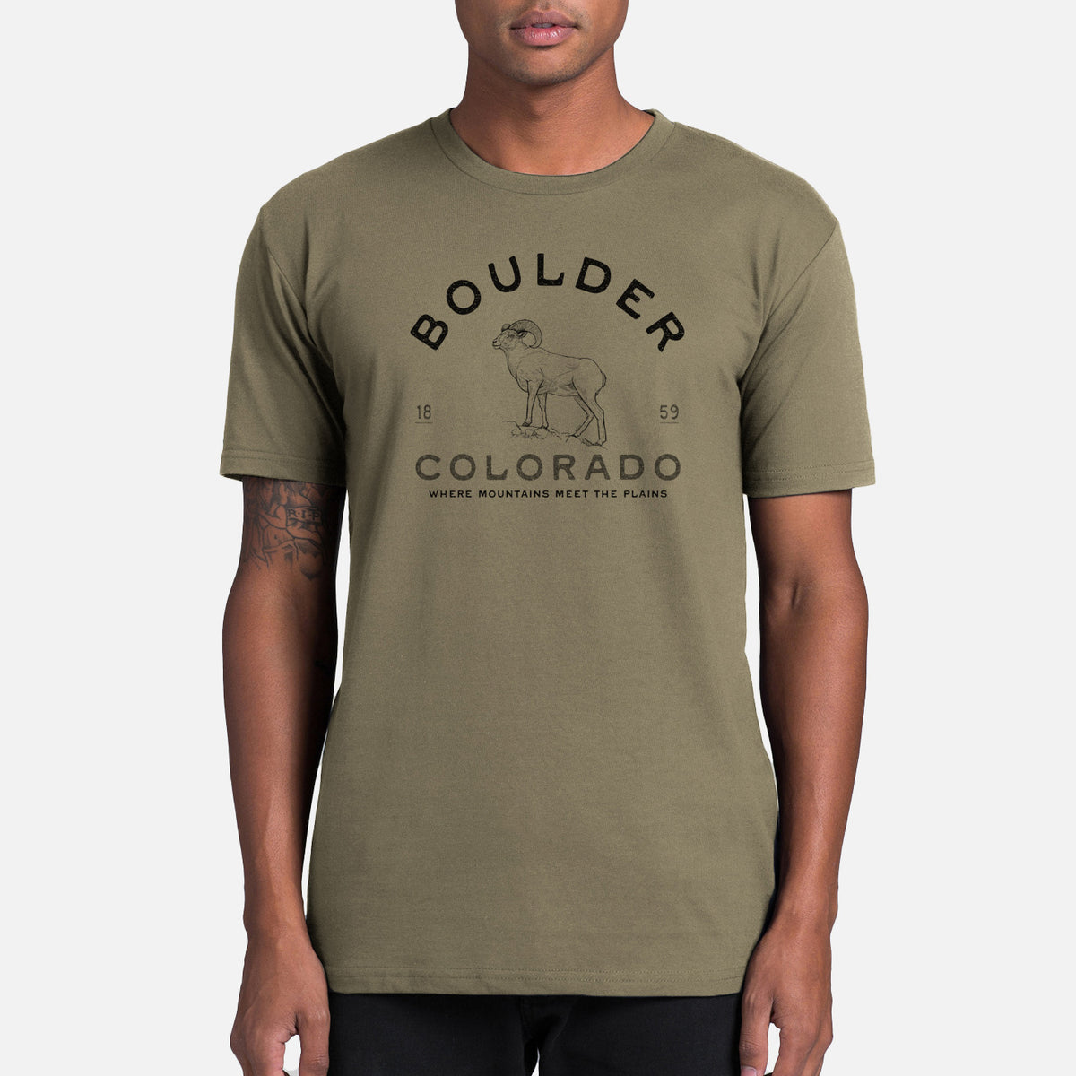 Boulder Colorado Bighorn - Mens Everyday Staple Tee