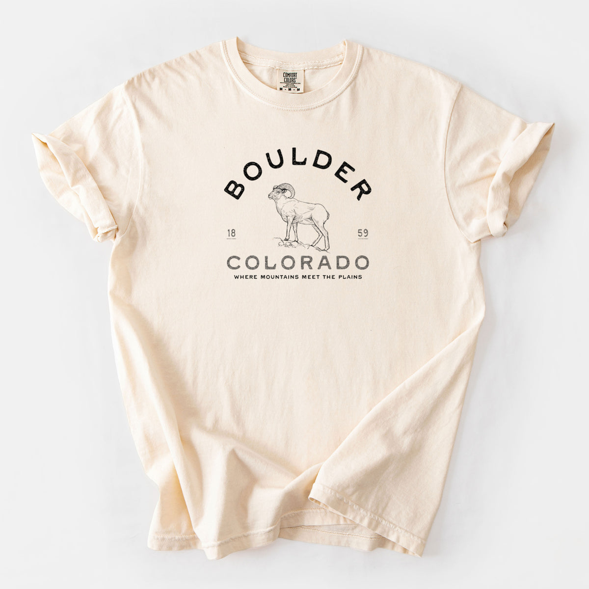 Boulder Colorado Bighorn - Unisex Comfort Colors Garment-Dyed Heavyweight T-shirt