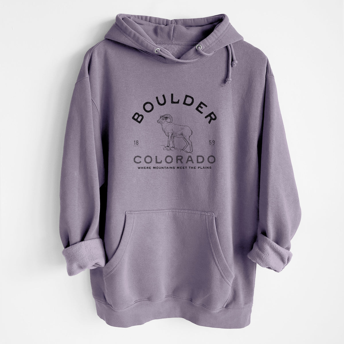 Boulder Colorado Bighorn - Heavyweight Fleece Hoodie