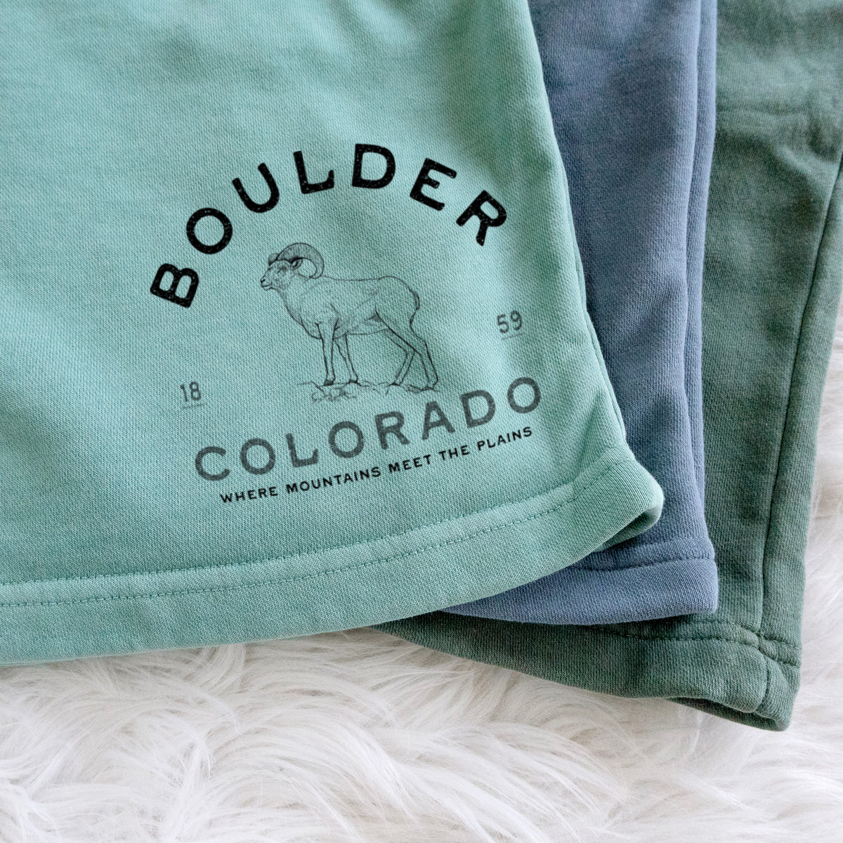 Boulder Colorado Bighorn - Unisex Pigment Dyed Shorts