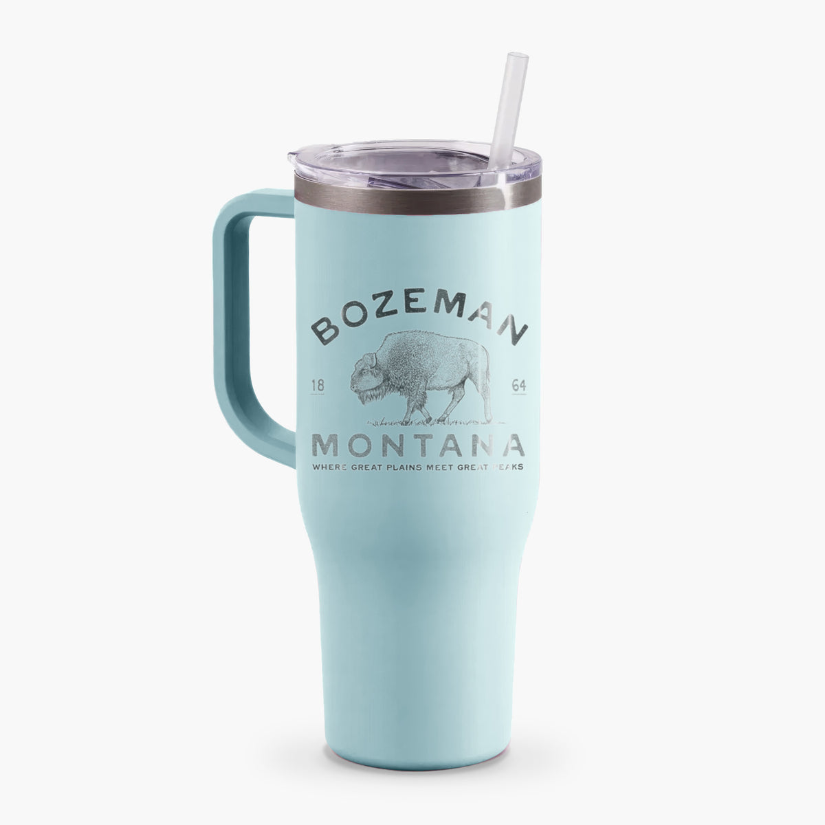 Bozeman Montana Bison - 40oz Tumbler with Handle