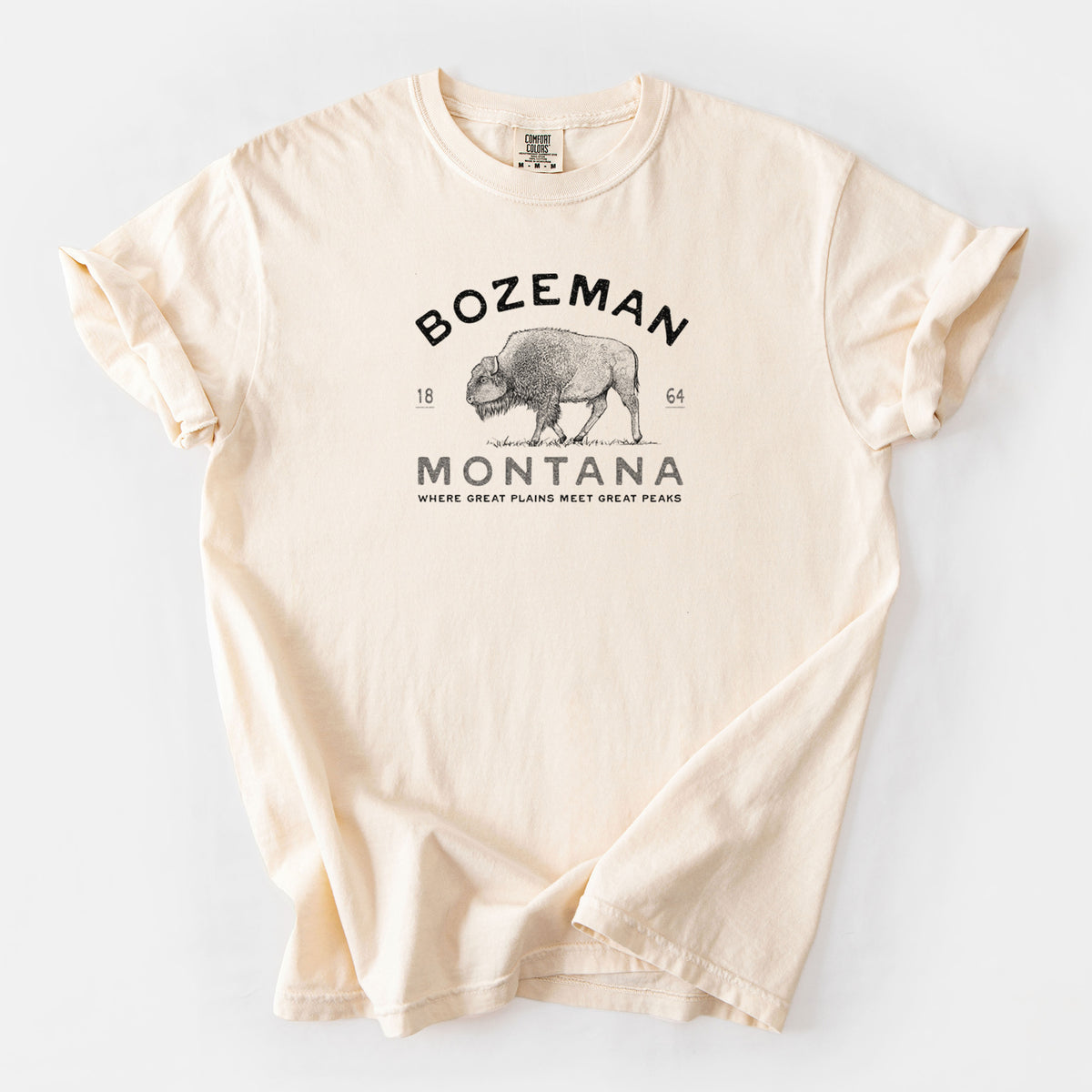 Bozeman Montana Bison - Unisex Comfort Colors Garment-Dyed Heavyweight T-shirt