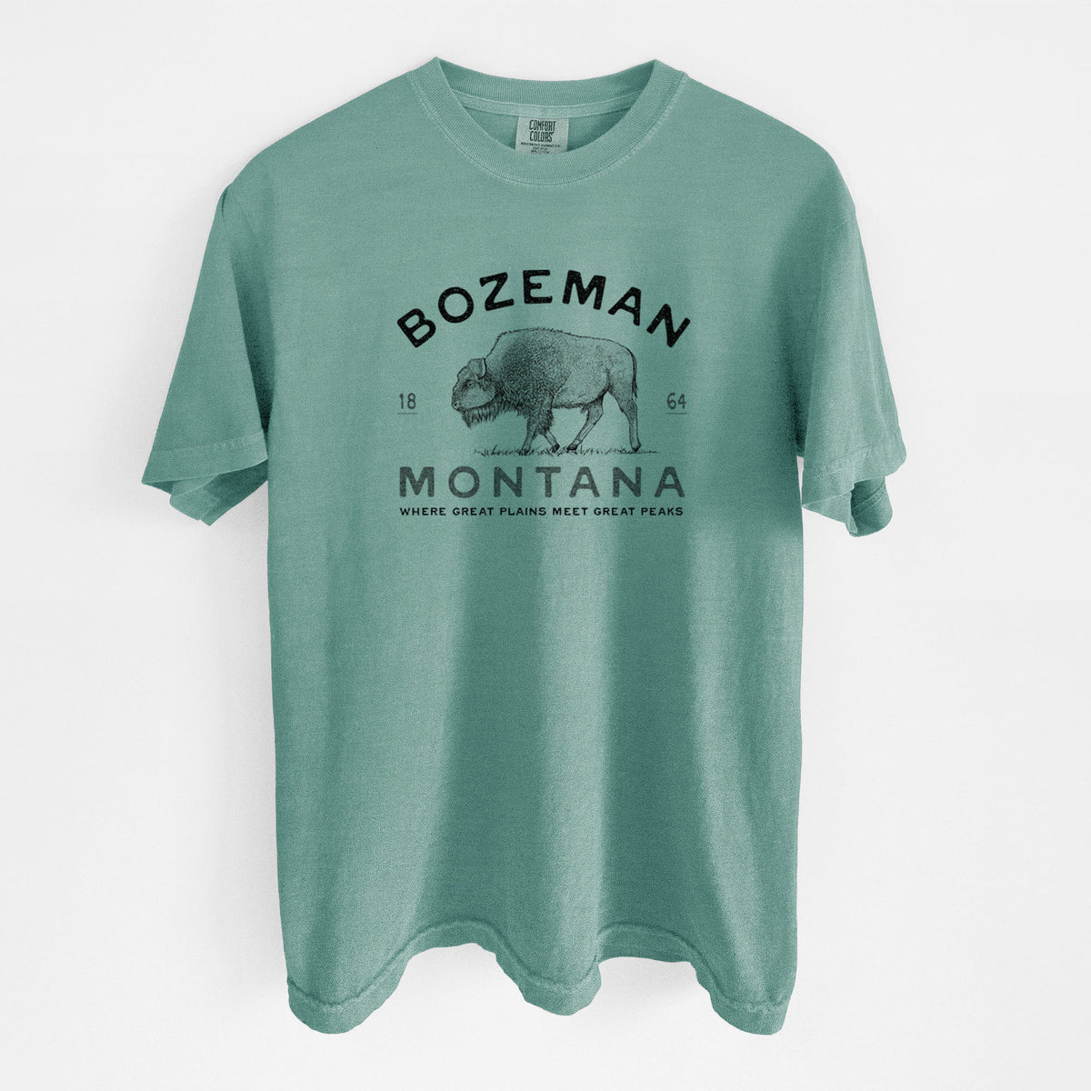 Bozeman Montana Bison - Unisex Comfort Colors Garment-Dyed Heavyweight T-shirt