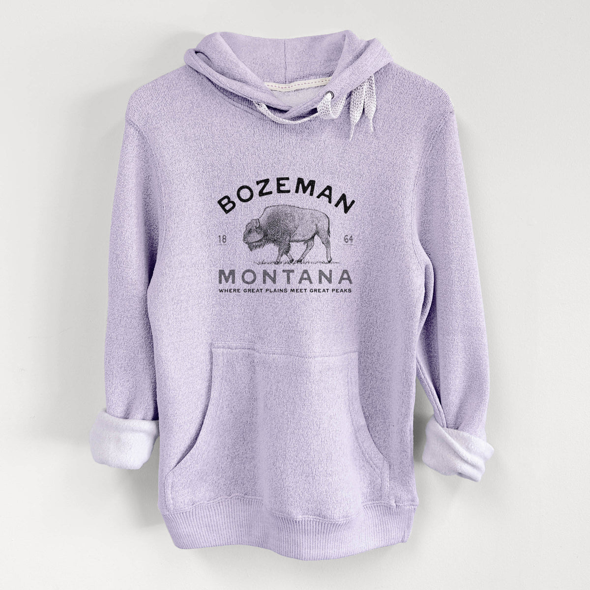 Bozeman Montana Bison - Knit Hoodie