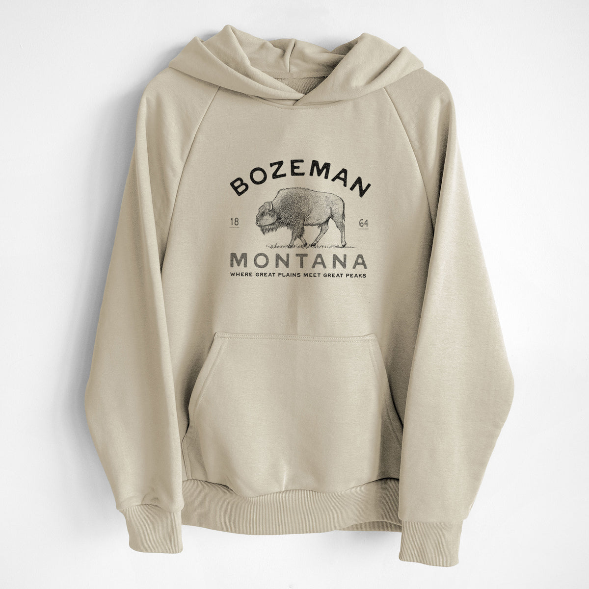 Bozeman Montana Bison - UltraLuxe Heavyweight French Terry Hoodie