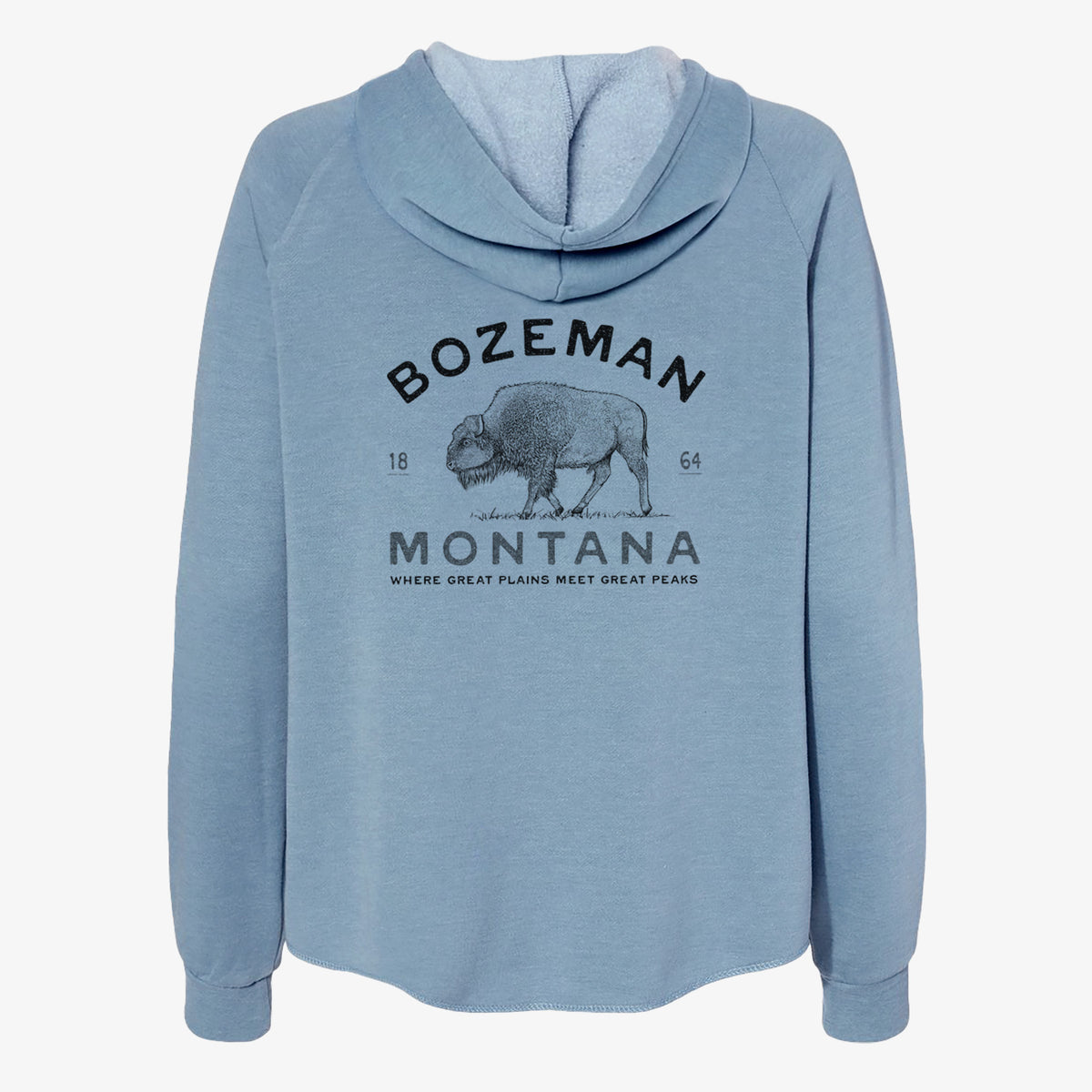 Bozeman Montana Bison - Women&#39;s Cali Wave Zip-Up Sweatshirt