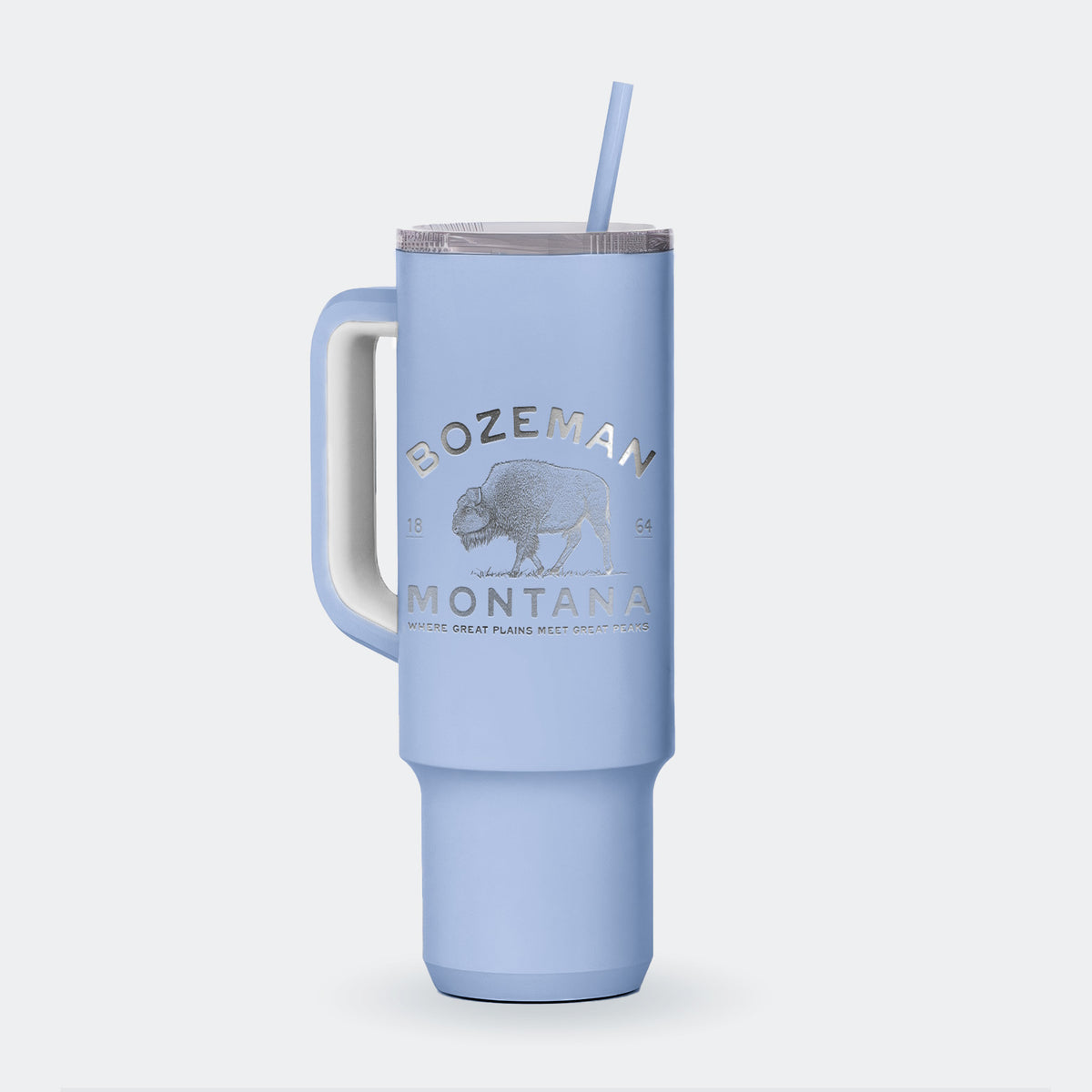 Bozeman Montana Bison - 40oz Skinny Recharge Tumbler