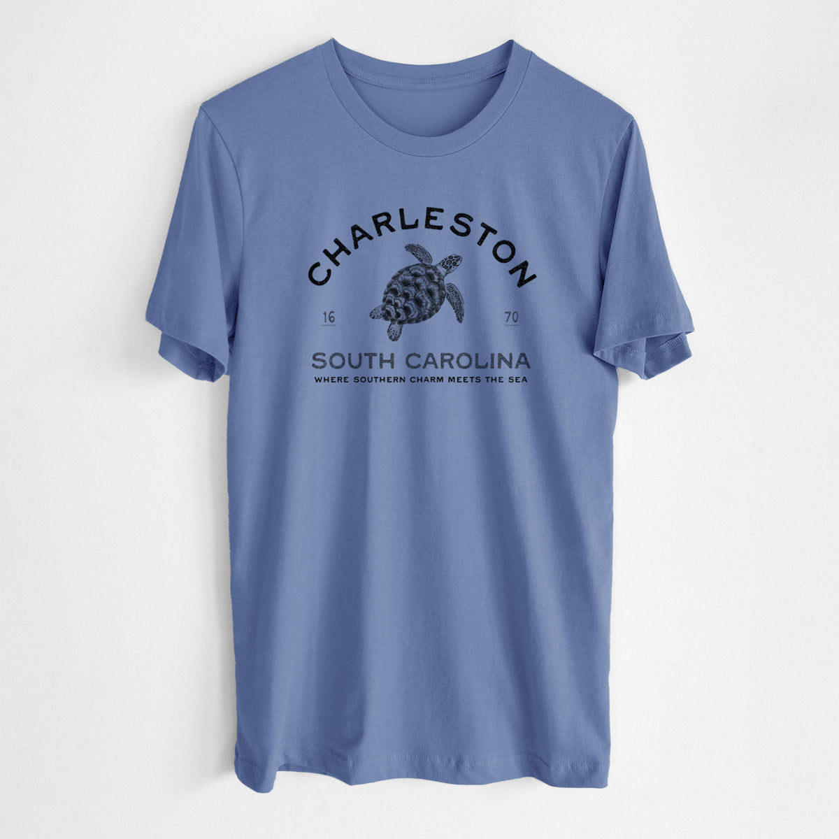 Charleston South Carolina - Loggerhead Sea Turtle - Lightweight 100% Cotton Unisex Crewneck