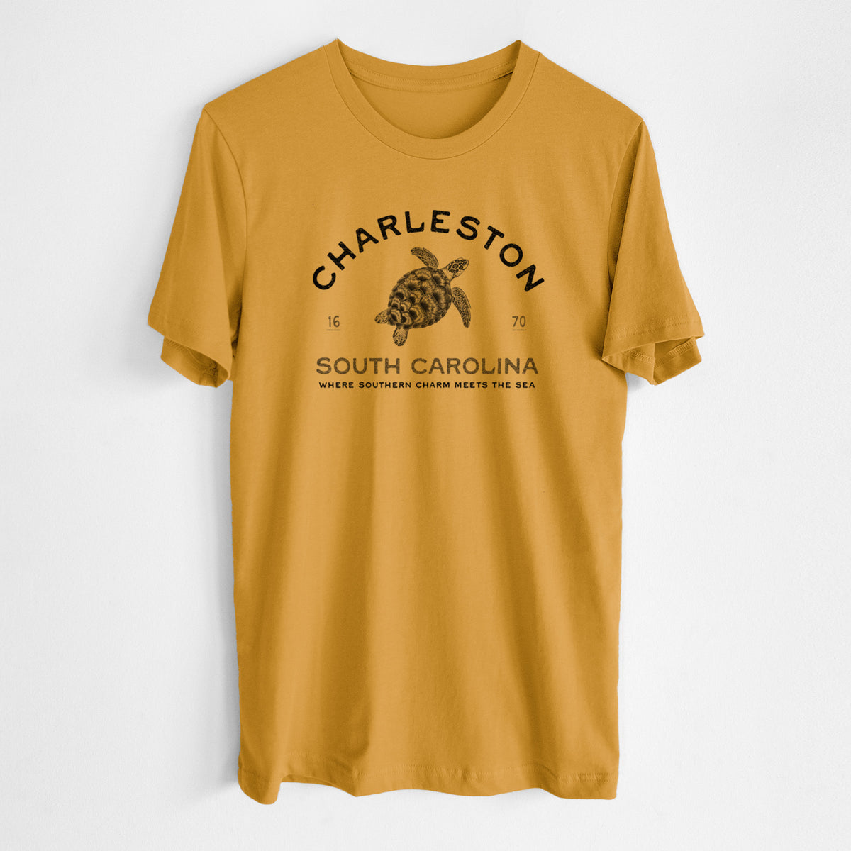 Charleston South Carolina - Loggerhead Sea Turtle - Lightweight 100% Cotton Unisex Crewneck