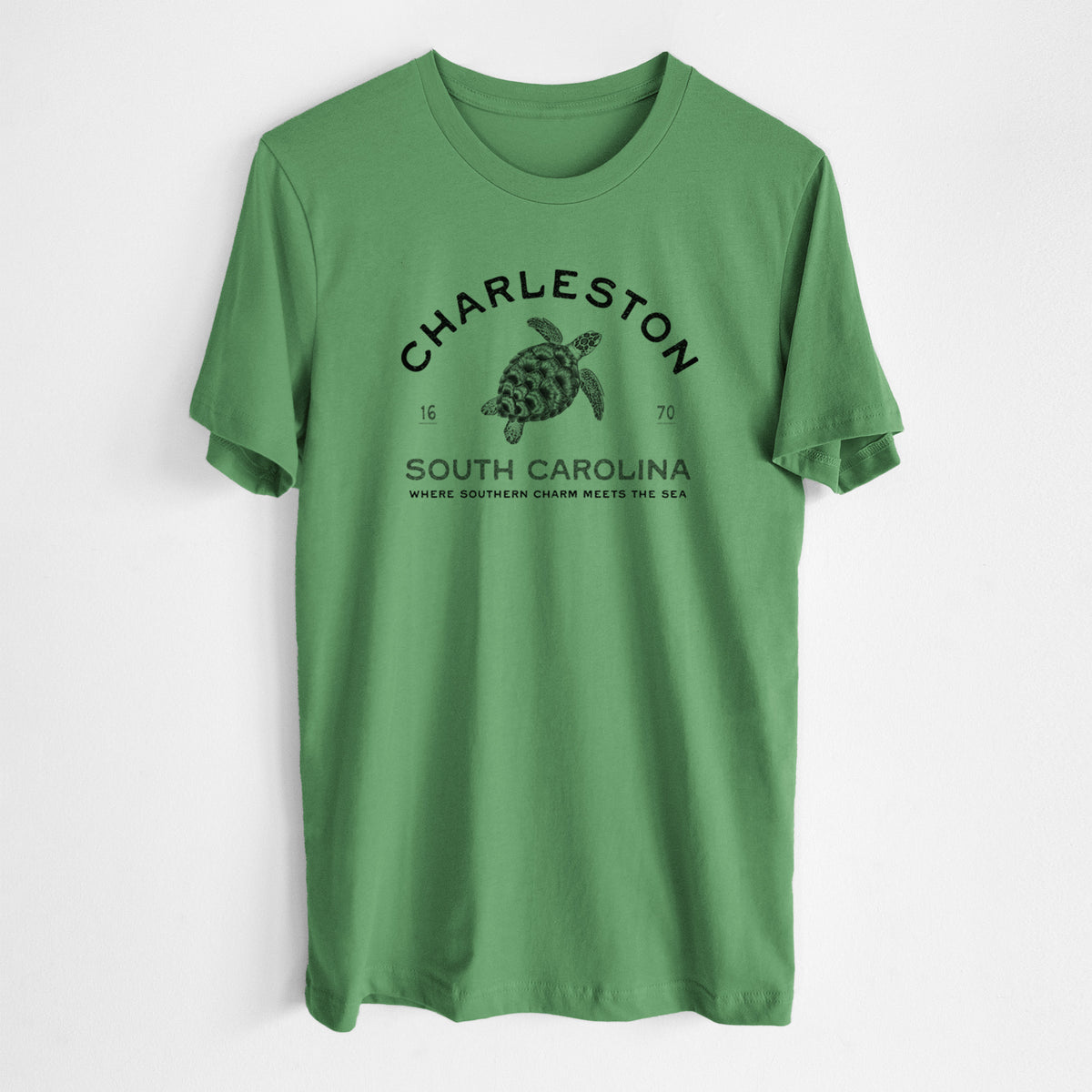 Charleston South Carolina - Loggerhead Sea Turtle - Lightweight 100% Cotton Unisex Crewneck