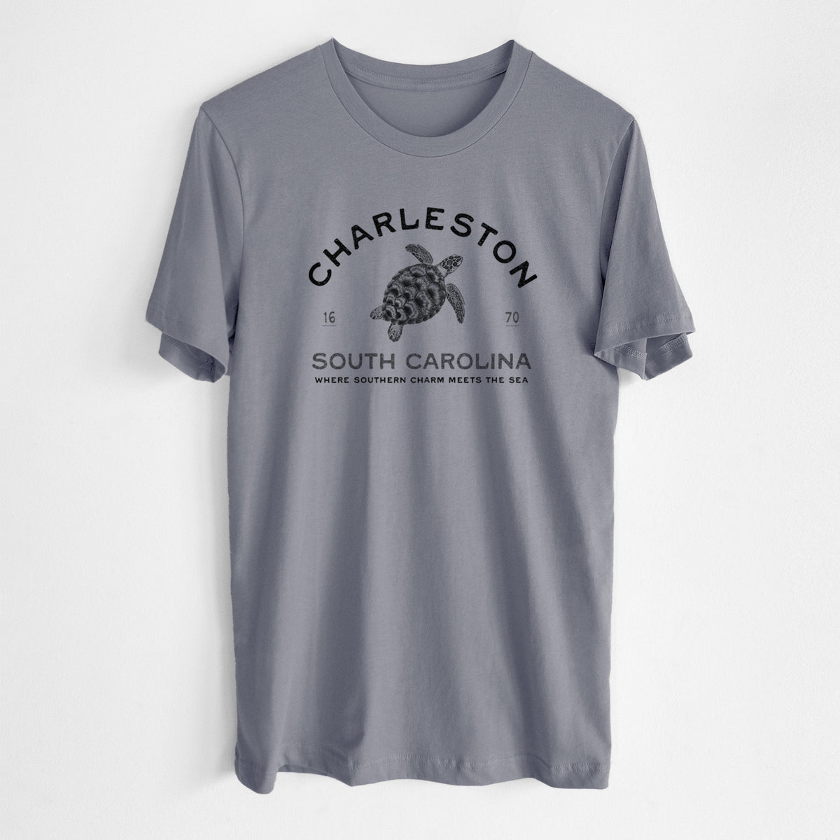 Charleston South Carolina - Loggerhead Sea Turtle - Lightweight 100% Cotton Unisex Crewneck