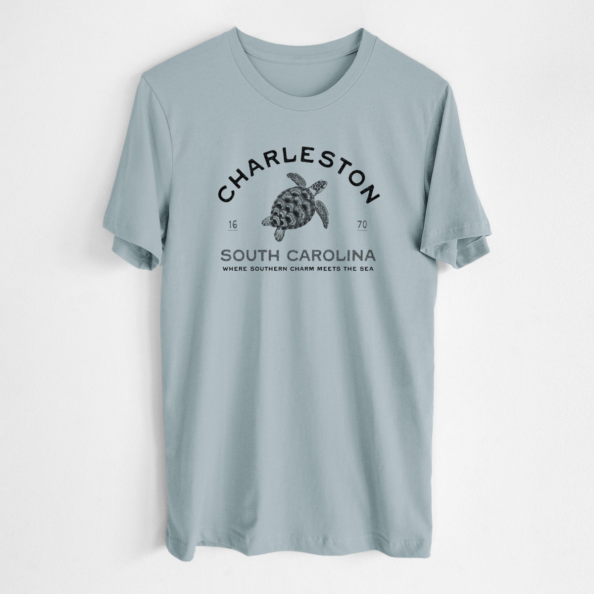 Charleston South Carolina - Loggerhead Sea Turtle - Lightweight 100% Cotton Unisex Crewneck