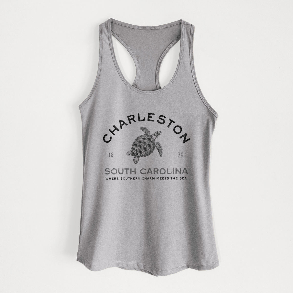 Charleston South Carolina - Loggerhead Sea Turtle - Women's Racerback Tanktop