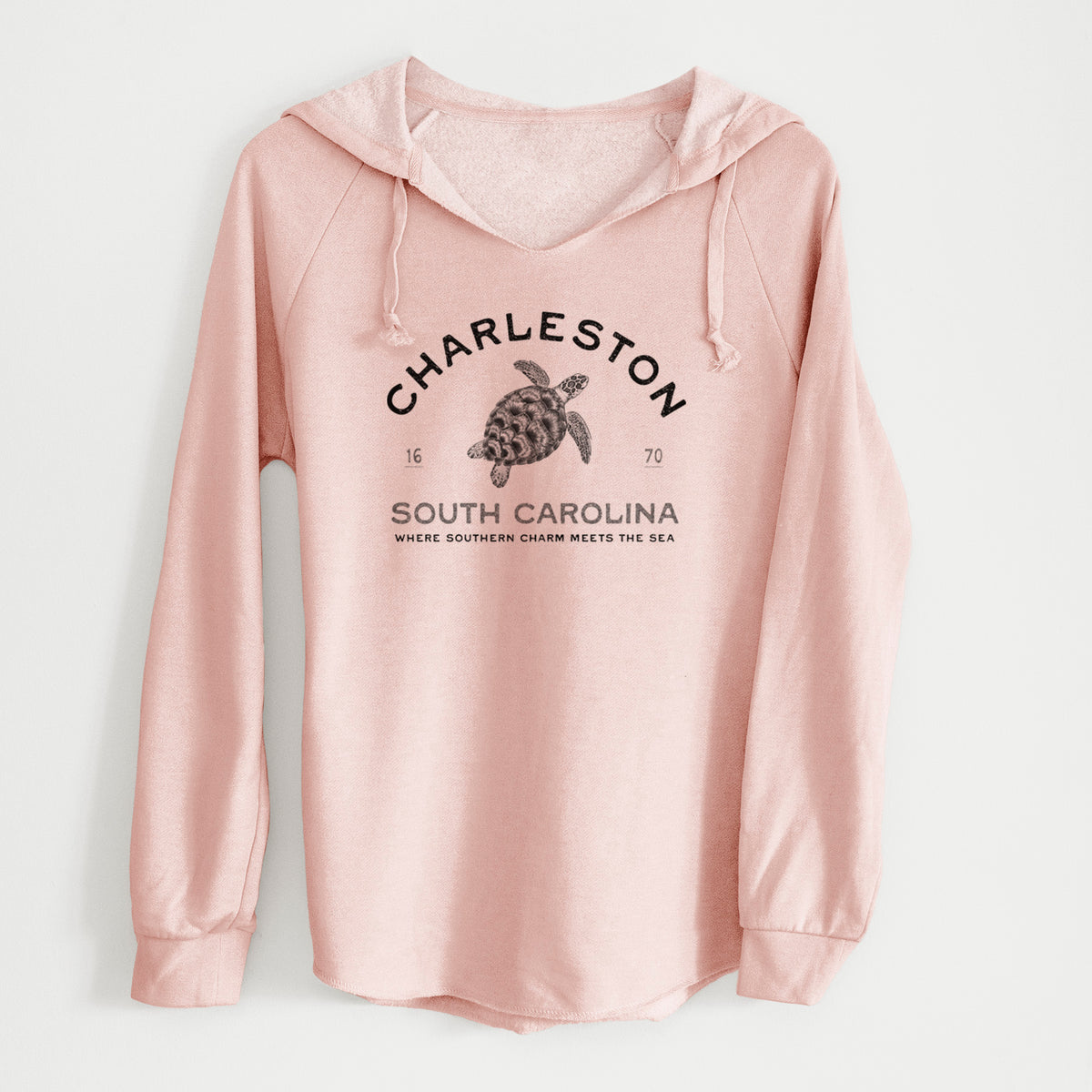 Charleston South Carolina - Loggerhead Sea Turtle - Cali Wave Hooded Sweatshirt