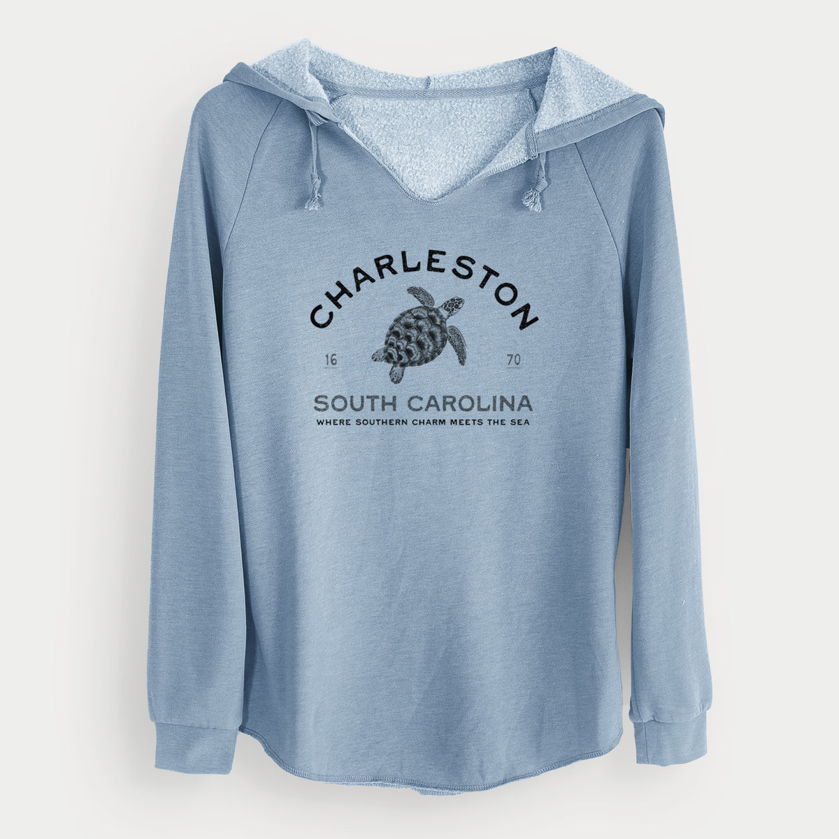 Charleston South Carolina - Loggerhead Sea Turtle - Cali Wave Hooded Sweatshirt