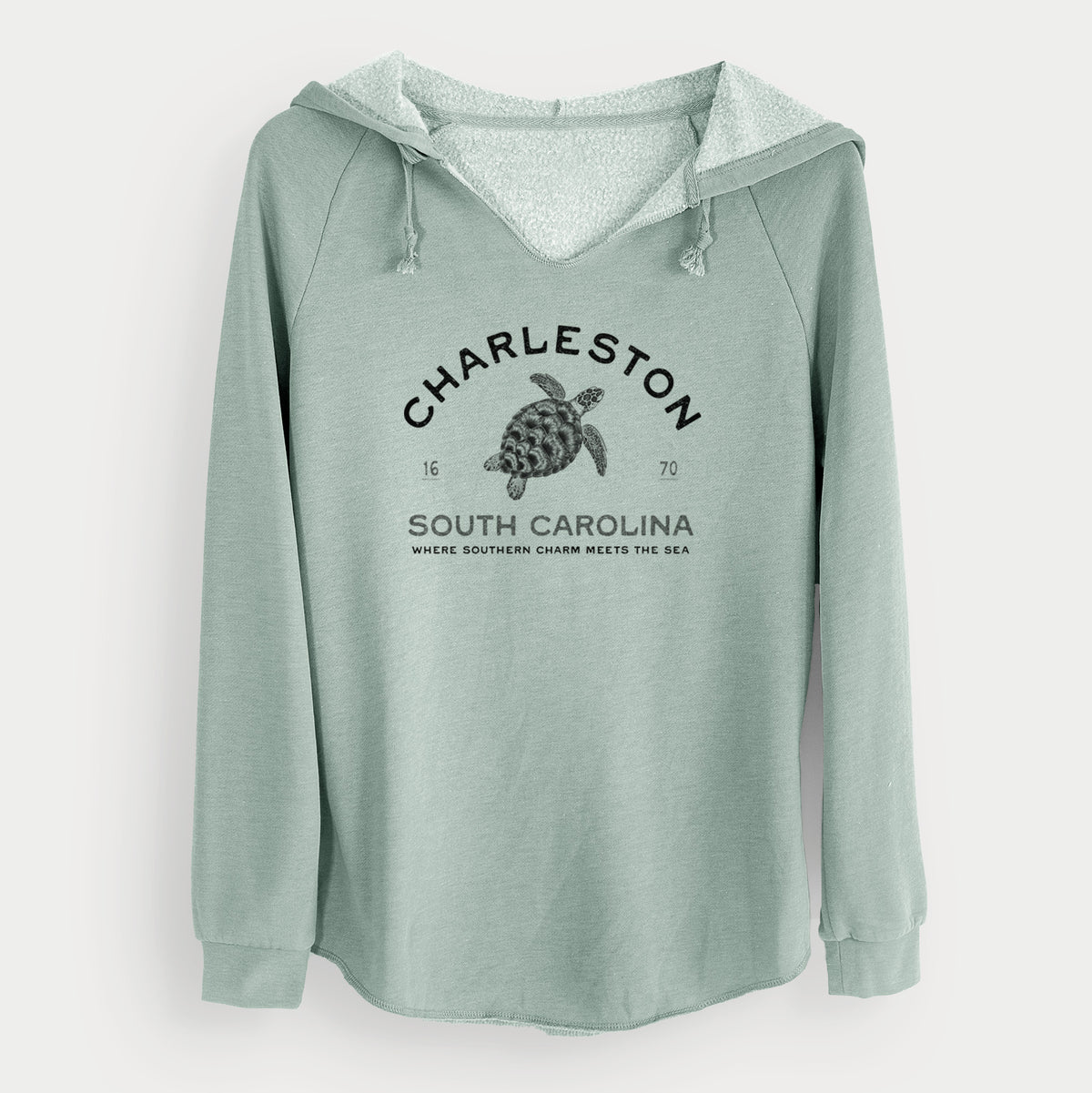 Charleston South Carolina - Loggerhead Sea Turtle - Cali Wave Hooded Sweatshirt