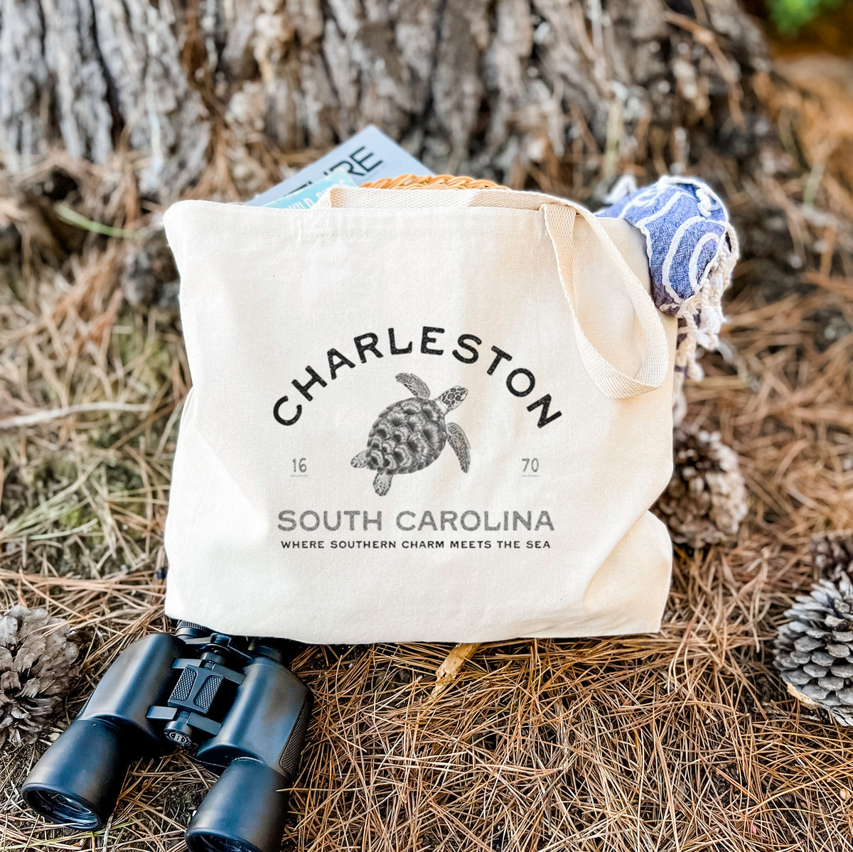Charleston South Carolina - Loggerhead Sea Turtle - Tote Bag