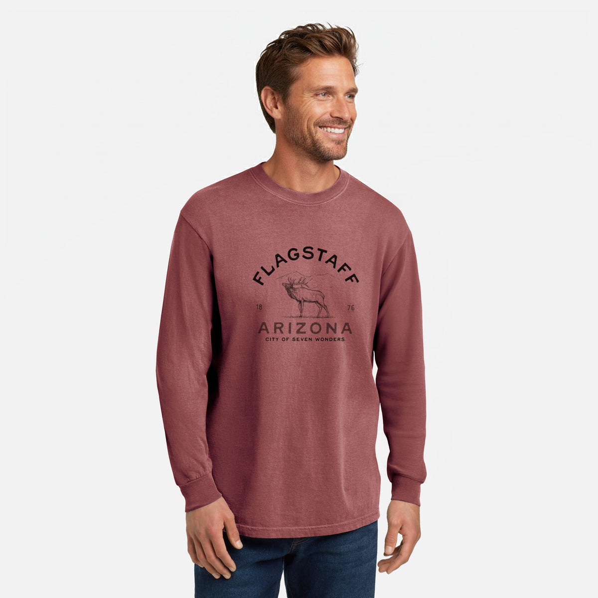 Flagstaff Arizona Elk - Unisex Comfort Colors 100% Cotton Long Sleeve
