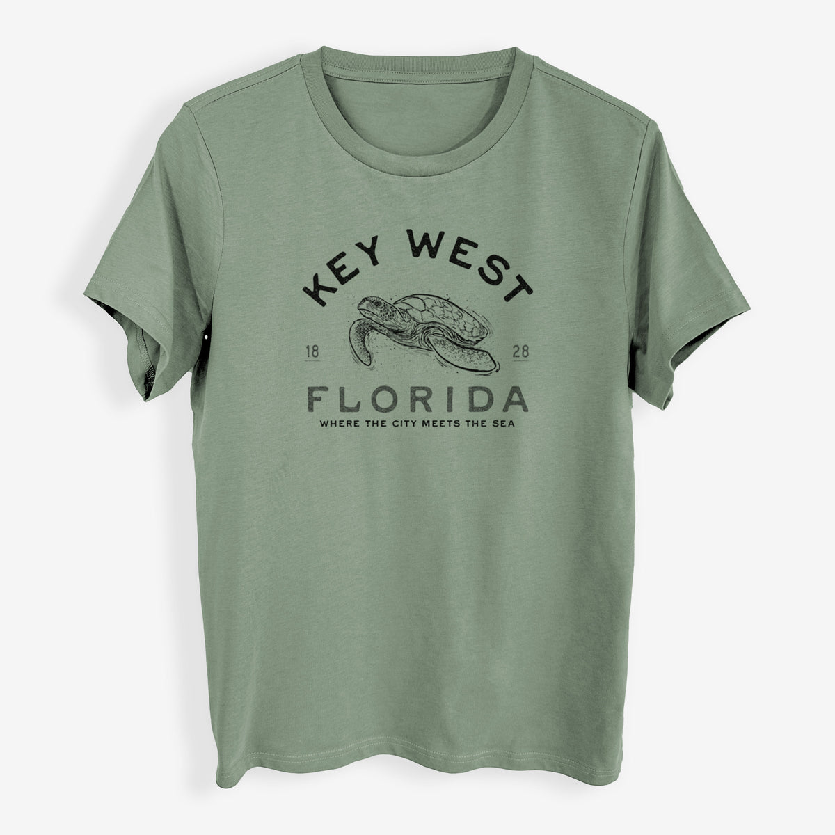 Key West Florida Sea Turtle - Womens Everyday Maple Tee