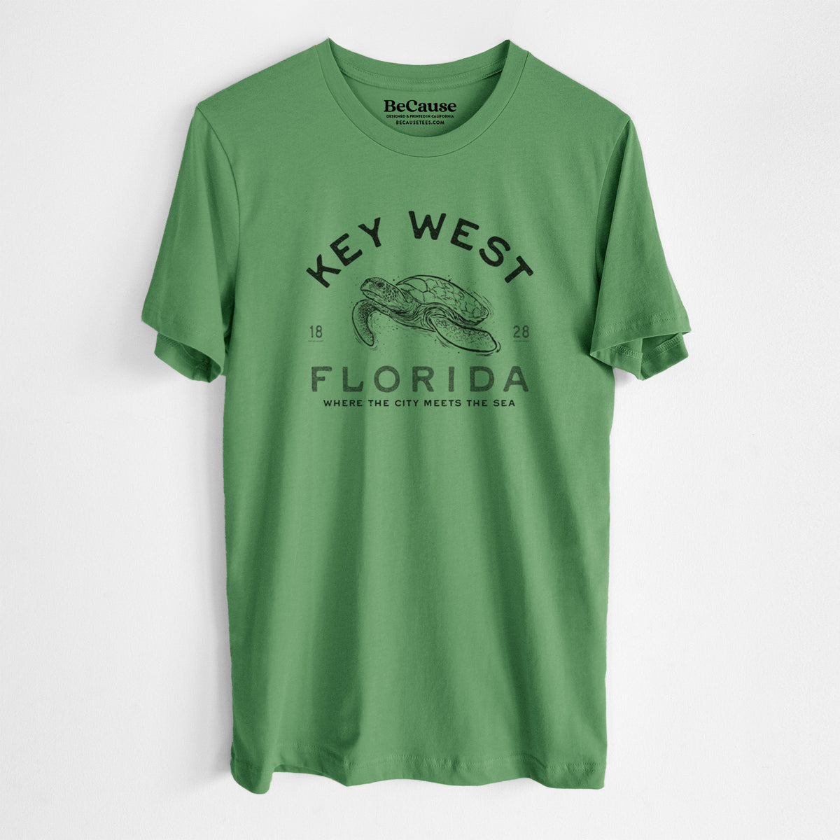 Key West Florida Sea Turtle - Lightweight 100% Cotton Unisex Crewneck