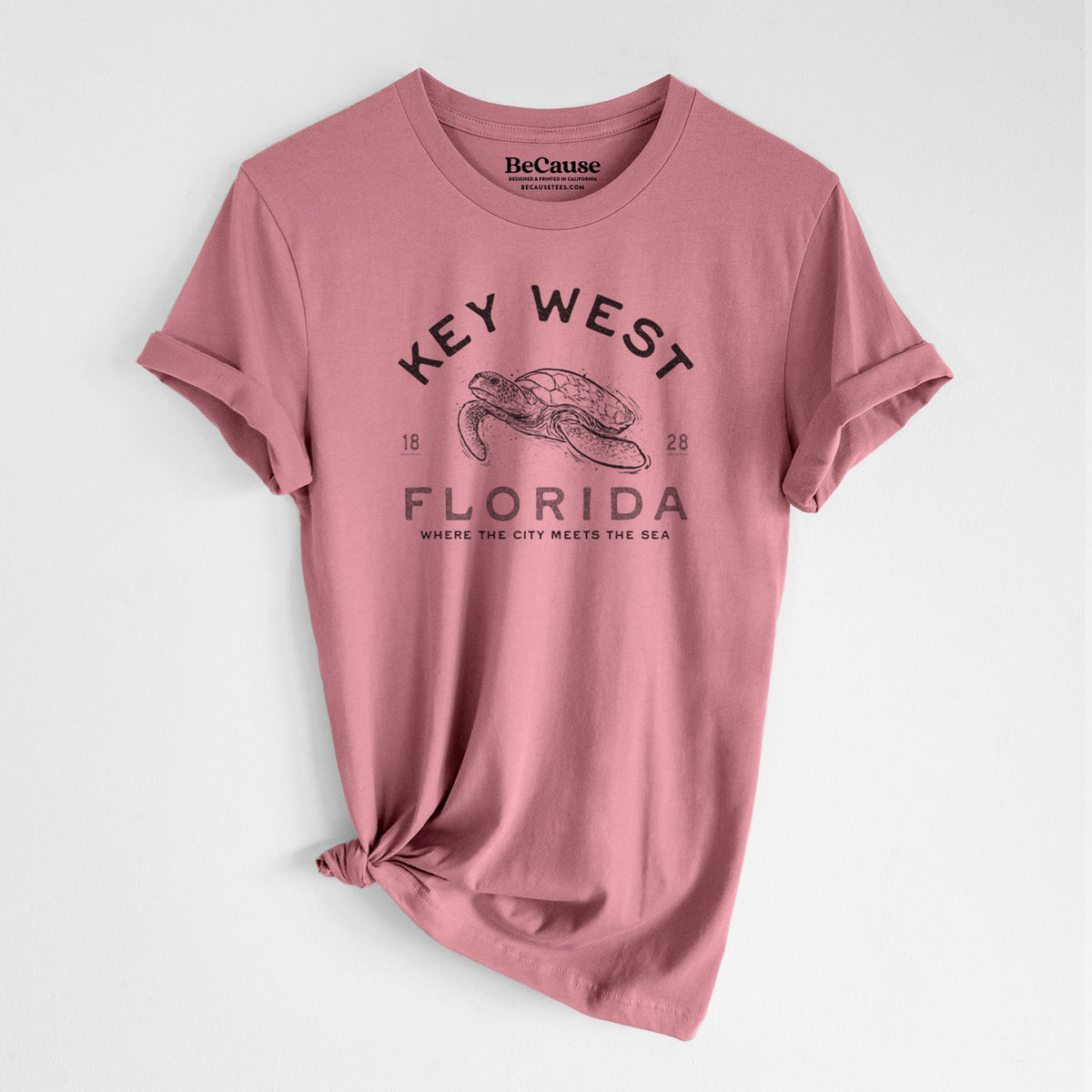 Key West Florida Sea Turtle - Lightweight 100% Cotton Unisex Crewneck