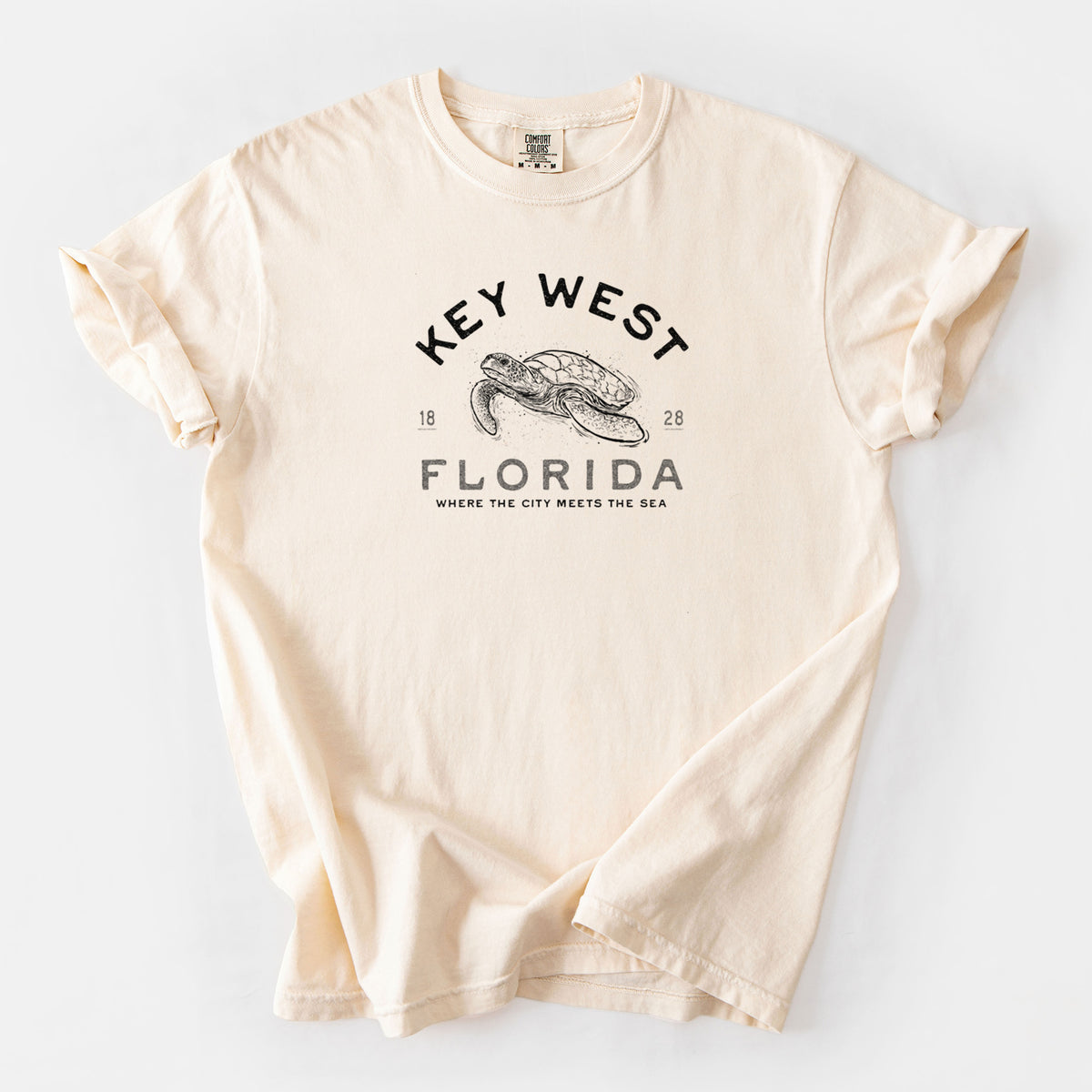 Key West Florida Sea Turtle - Unisex Comfort Colors Garment-Dyed Heavyweight T-shirt