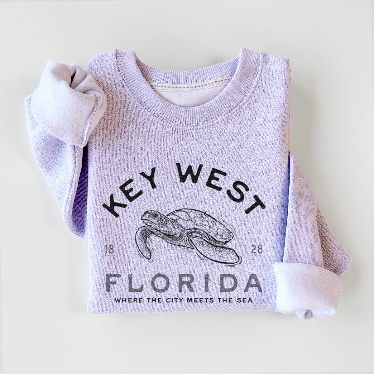 Key West Florida Sea Turtle - Knit Sweatshirt