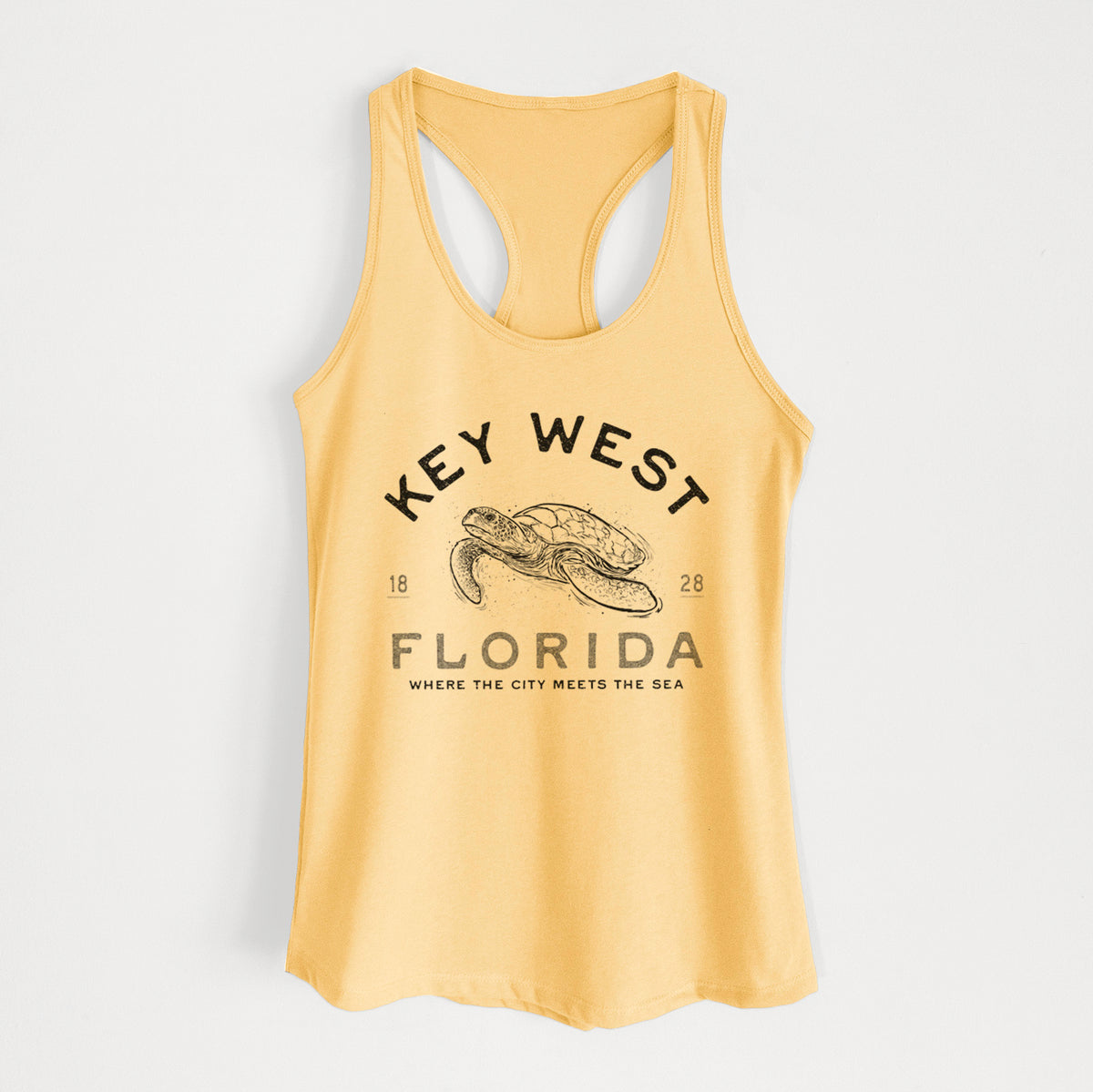 Key West Florida Sea Turtle - Women&#39;s Racerback Tanktop