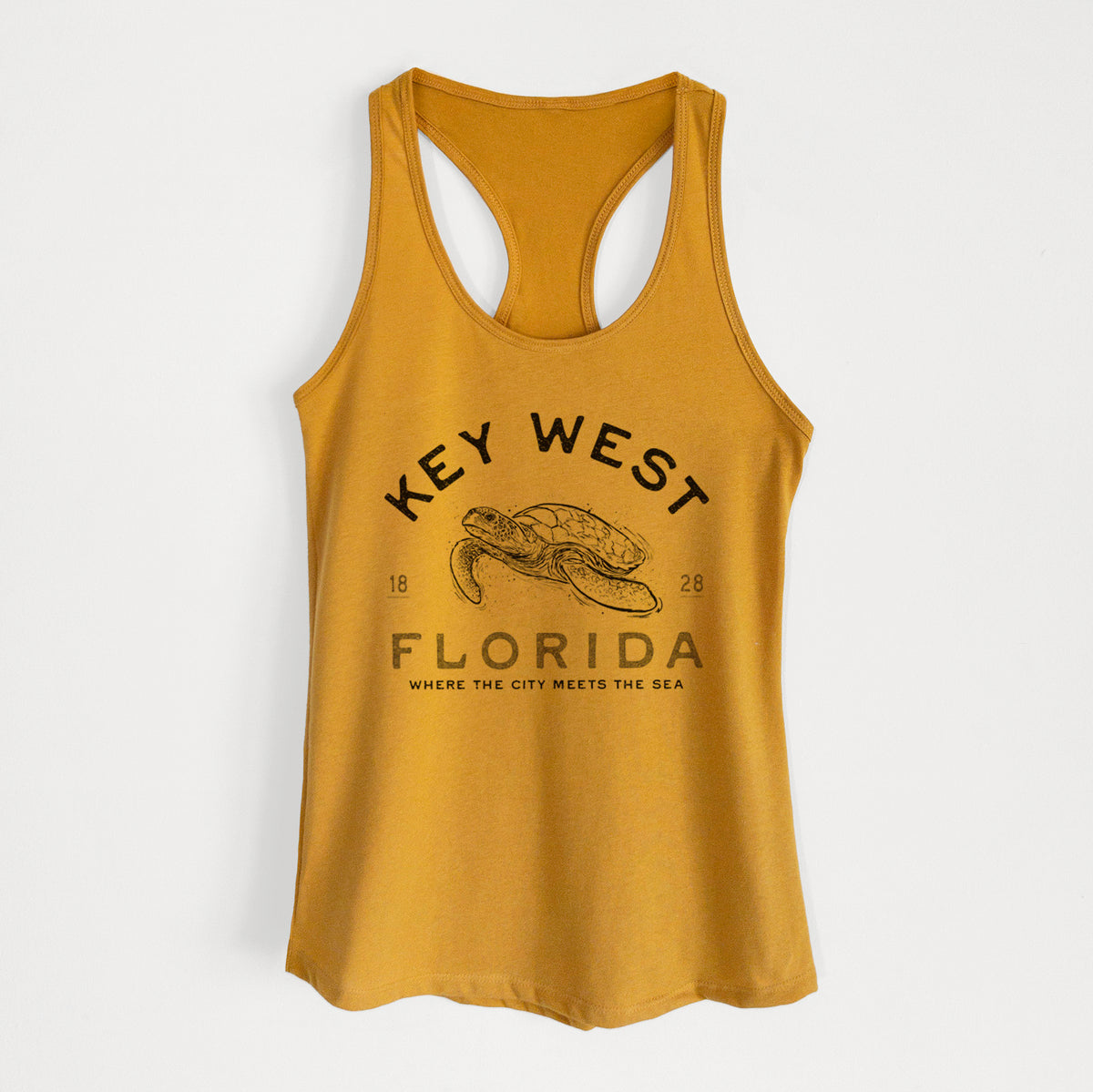 Key West Florida Sea Turtle - Women&#39;s Racerback Tanktop