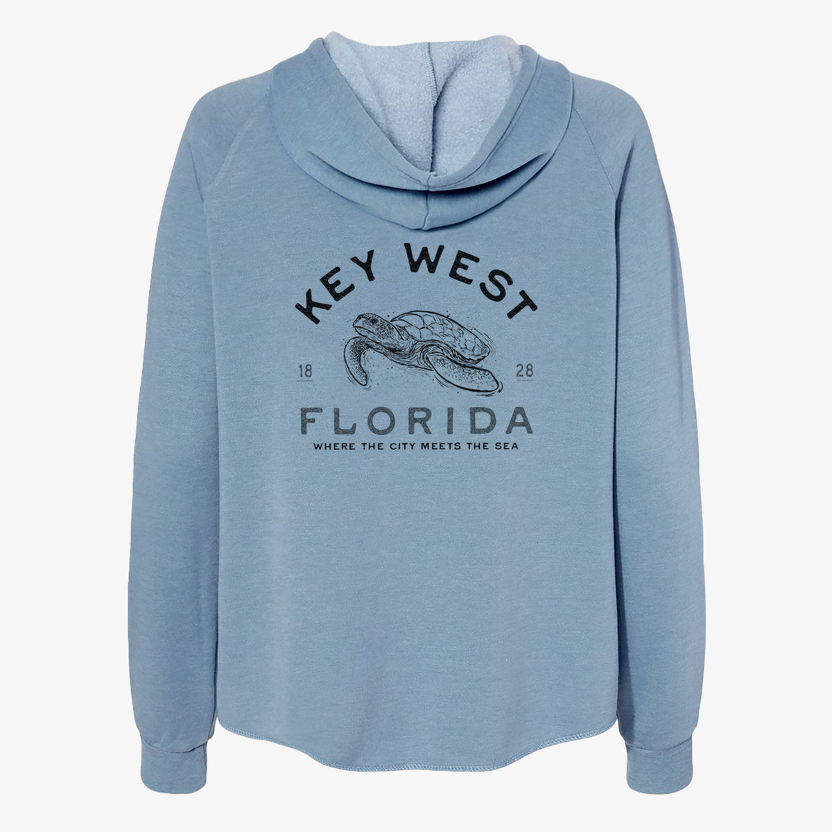 Key West Florida Sea Turtle - Women&#39;s Cali Wave Zip-Up Sweatshirt