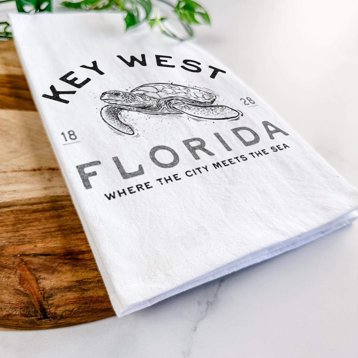 Key West Florida Sea Turtle Tea Towel