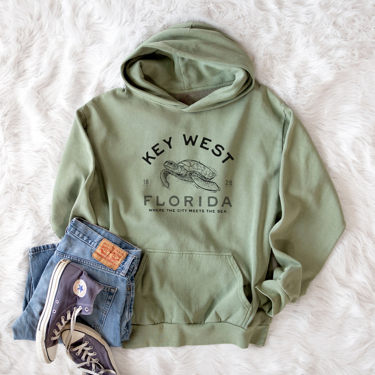 Key West Florida Sea Turtle  - Urban Heavyweight Hoodie